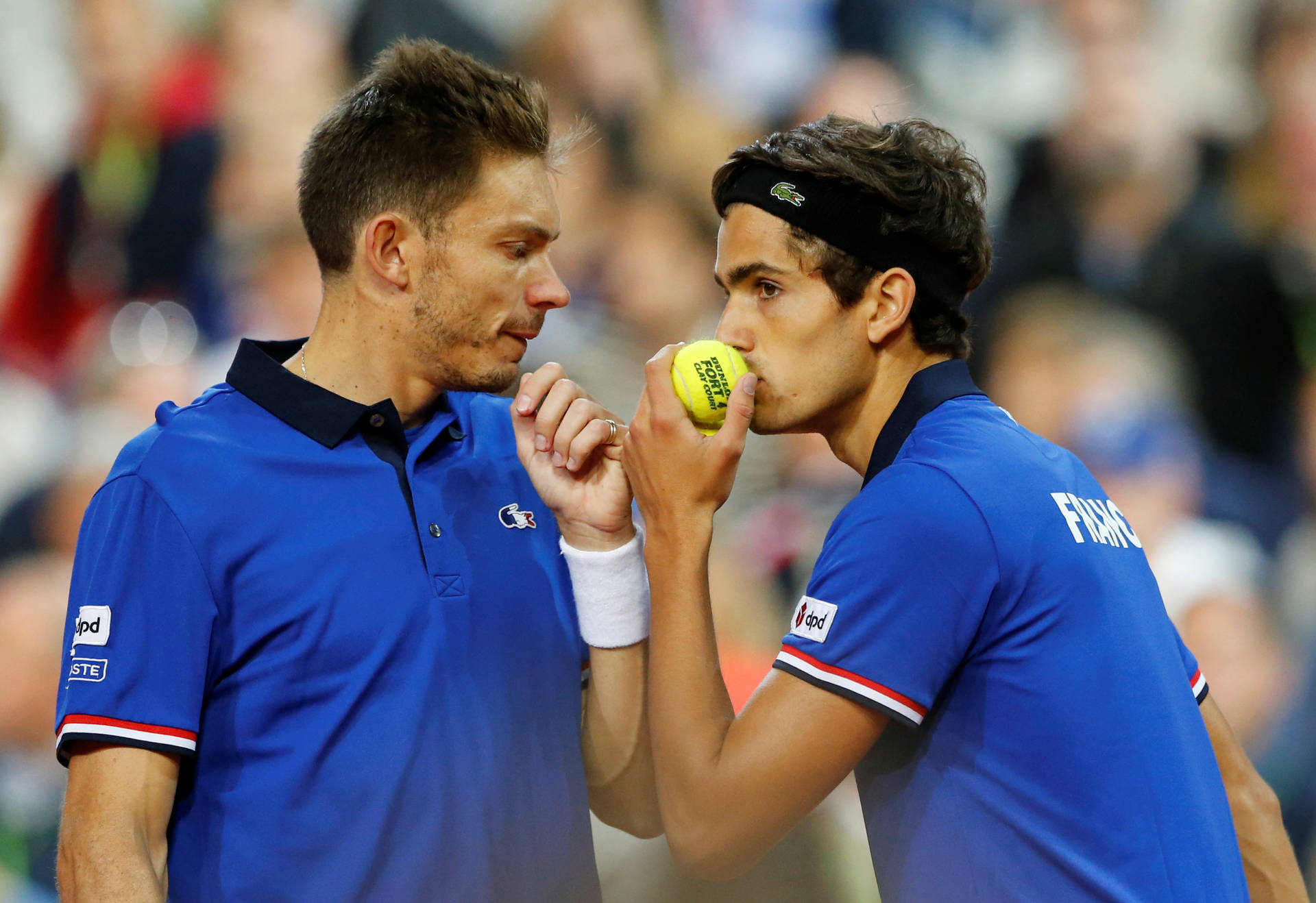 Nicolas Mahut Looking At Herbert Background