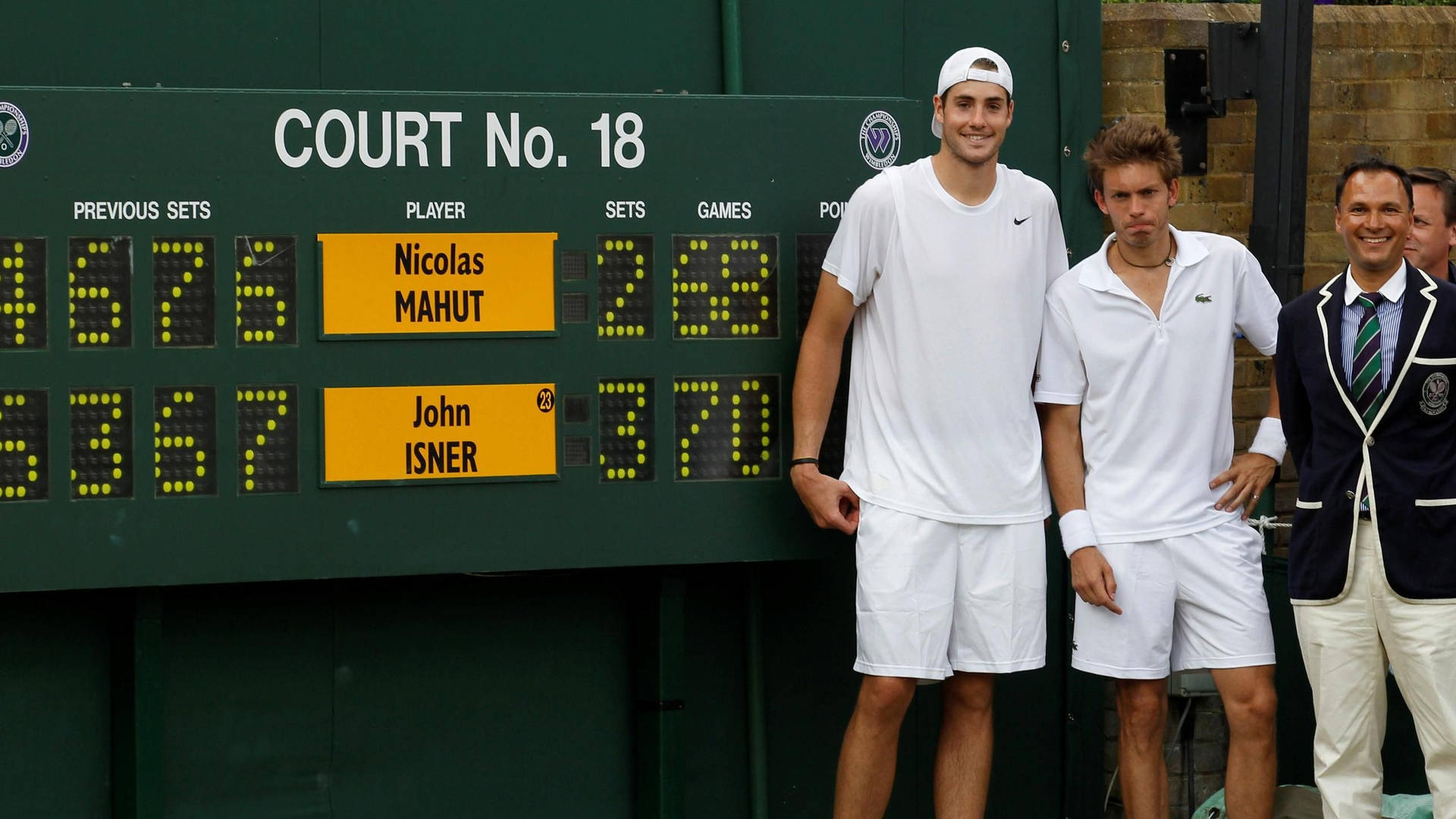 Nicolas Mahut With Isner At Wimbledon