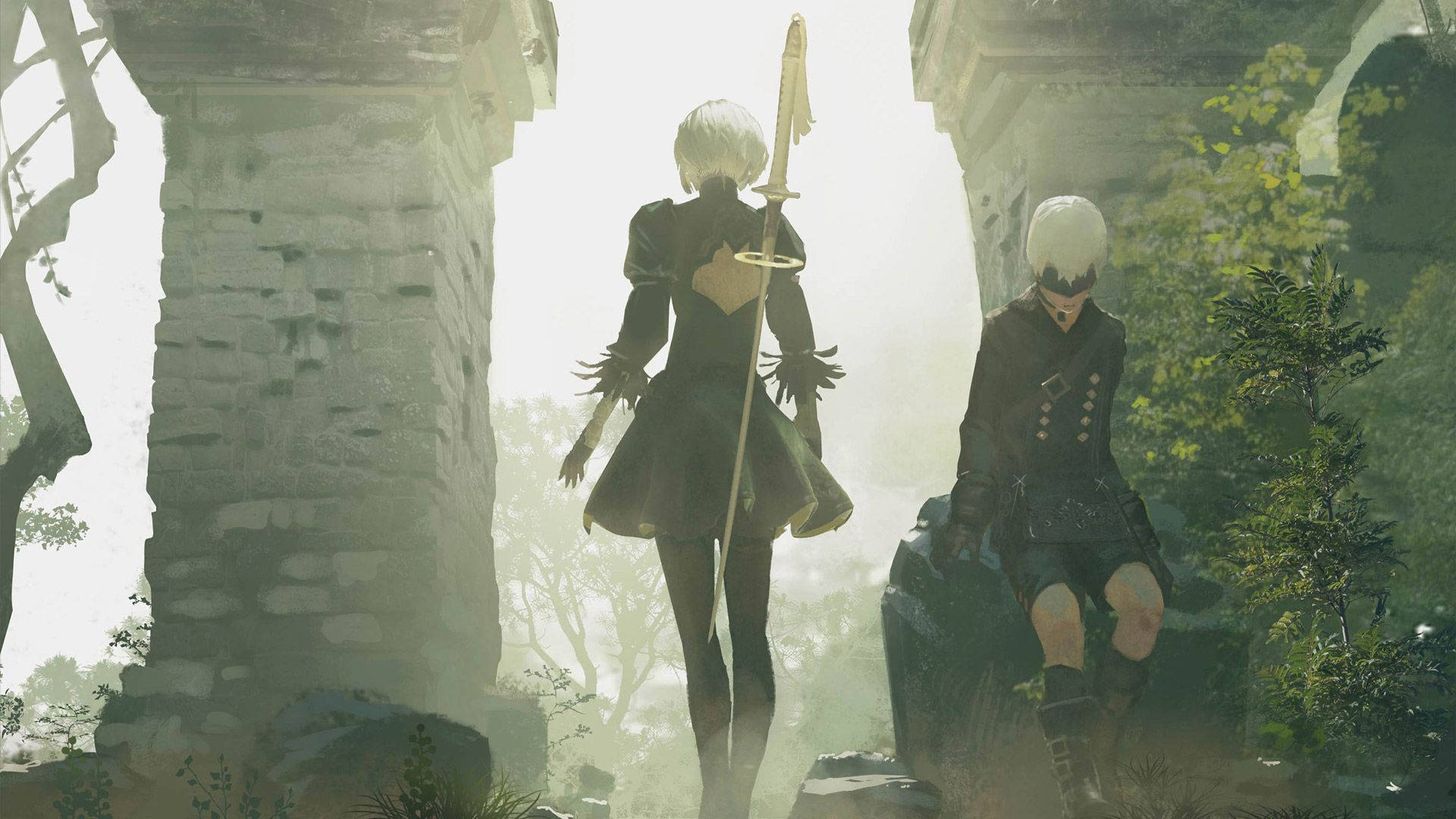 Nier Automata 2b And 9s Background