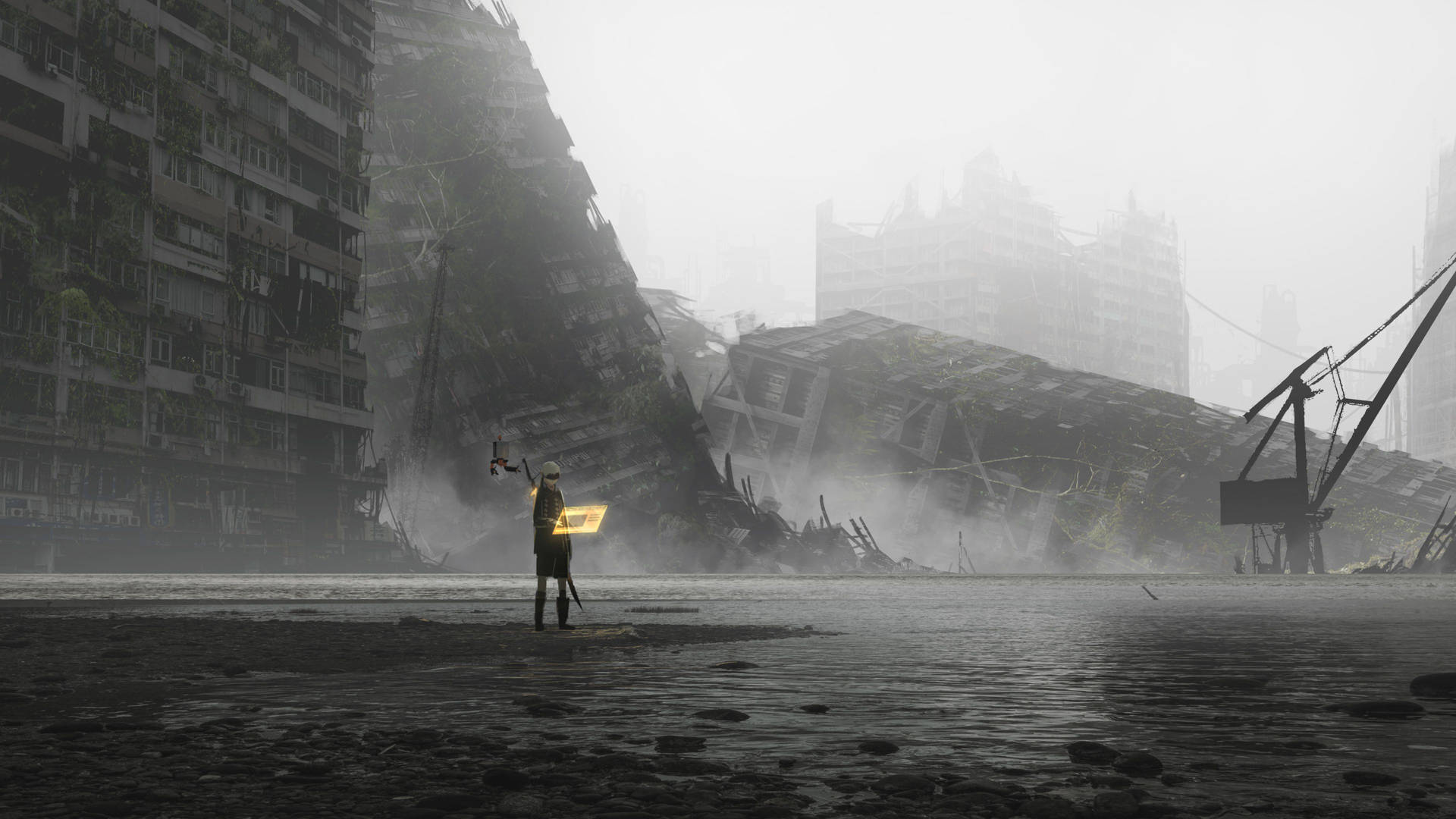 Nier Automata Ruined City Background Background