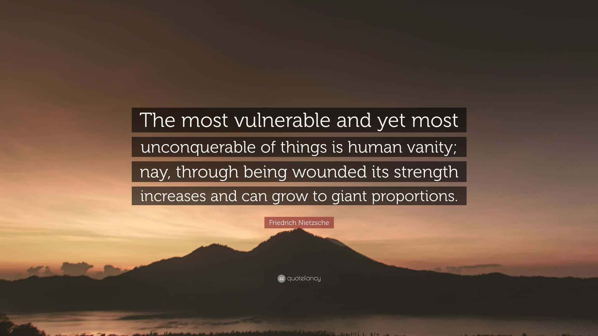 Nietzche Vulnerable Quote Background