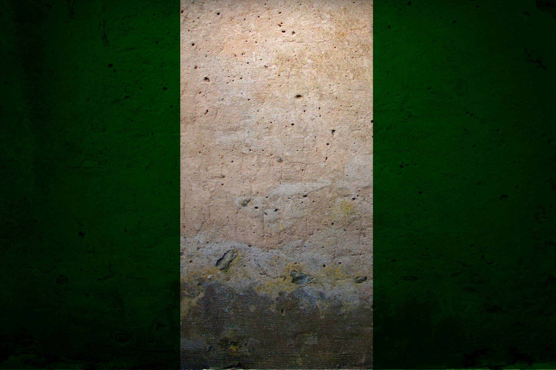Nigeria Flag On Concrete Wall Background