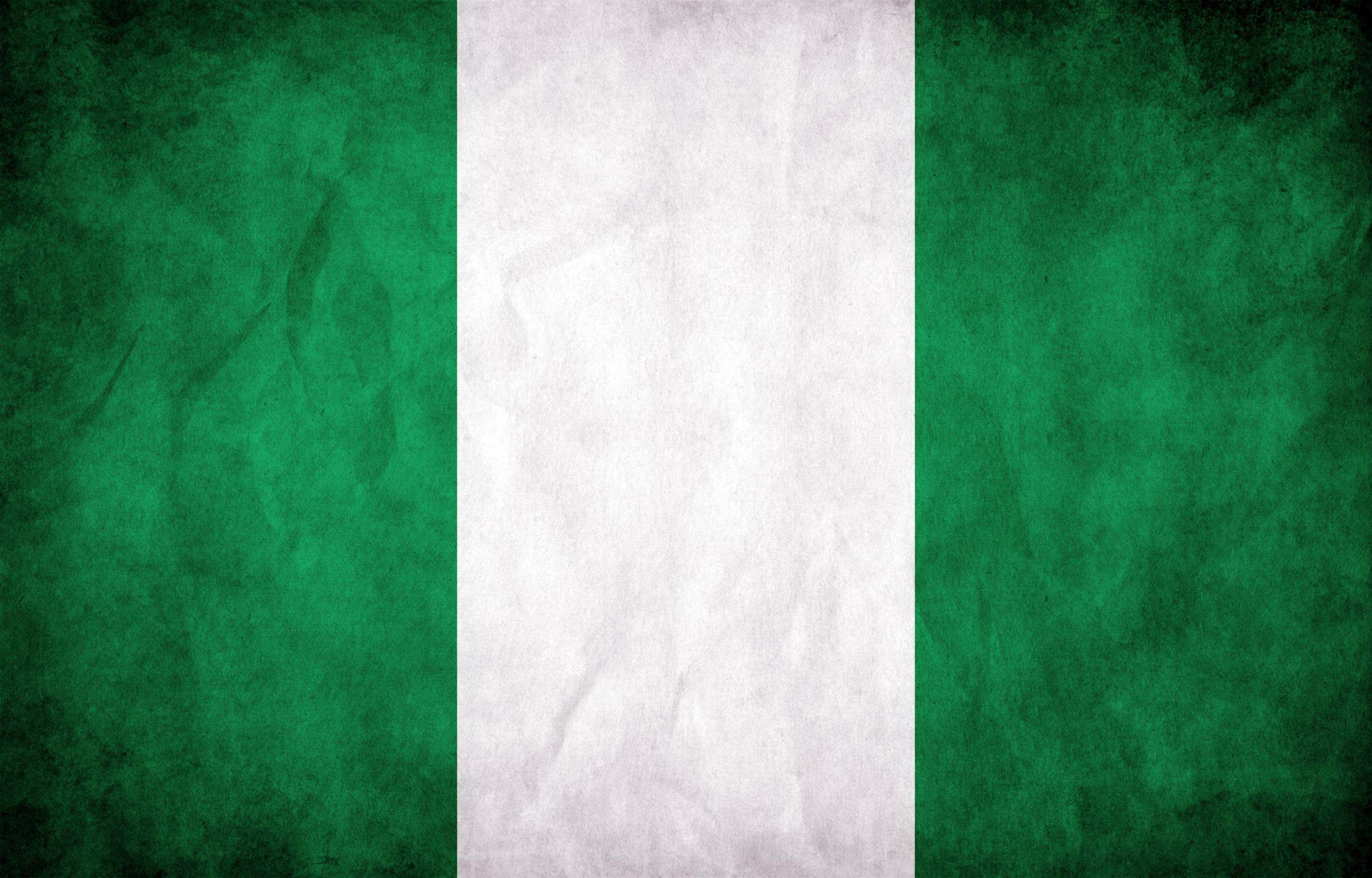 Nigeria Flag With Darker Colors Background