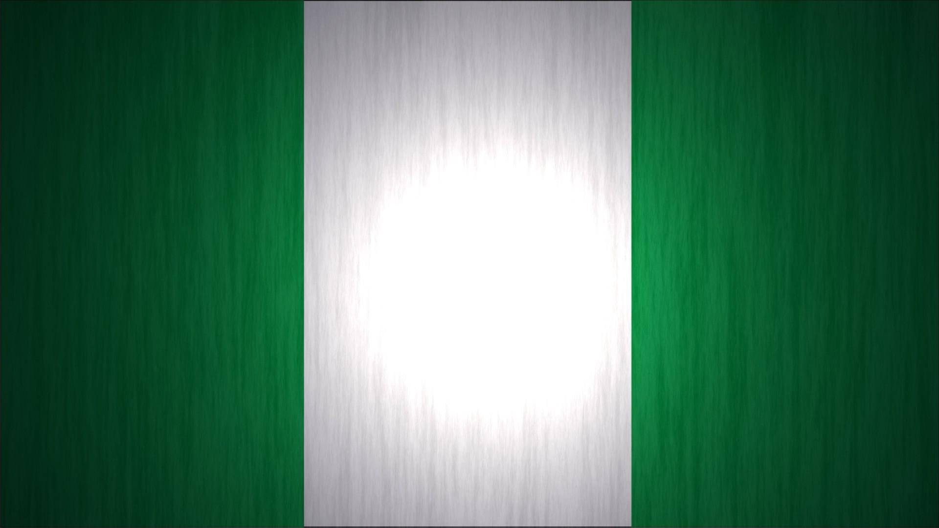 Nigeria Flag With Glaring White Light Background