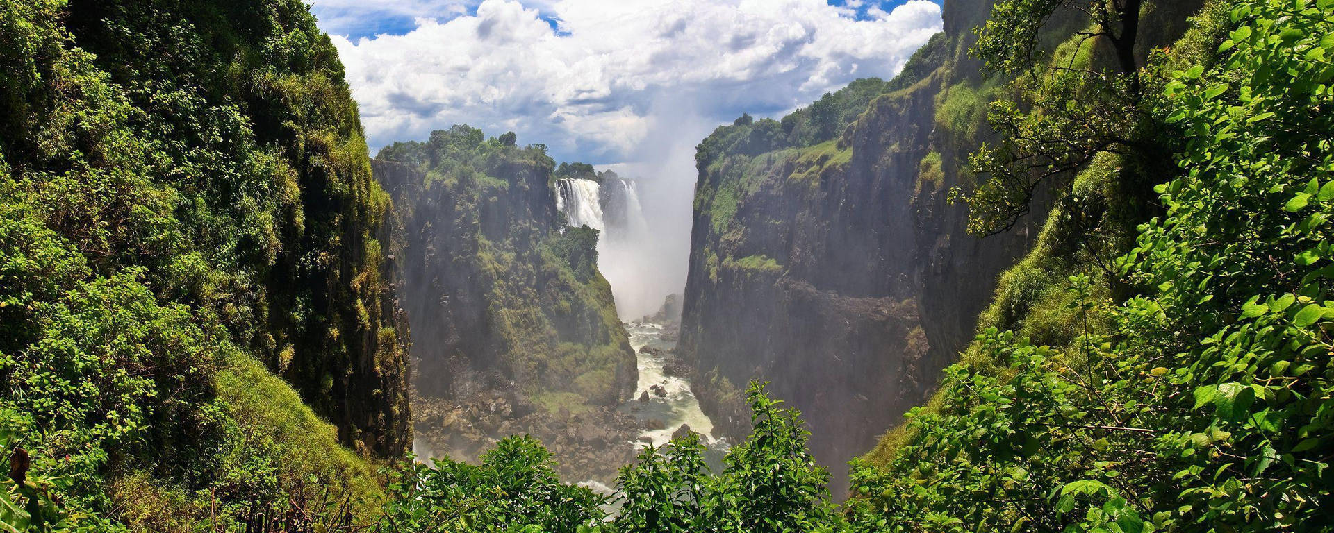 Nigeria Waterfall Gorge Background