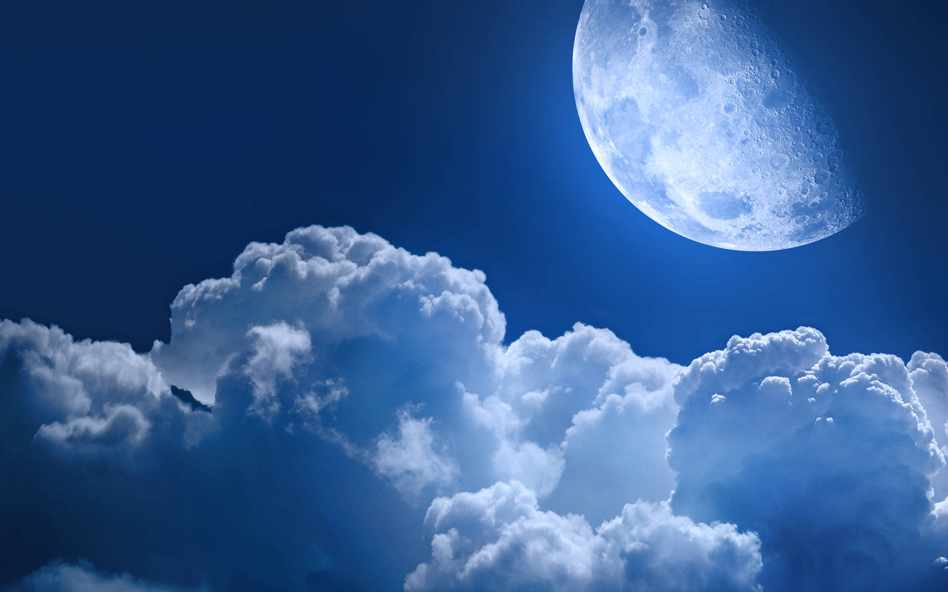 Night 4k Sky And Half Moon Background