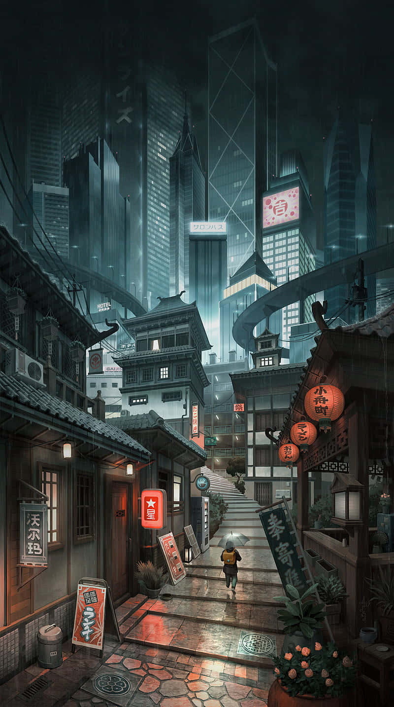 Night City In Tokyo Anime