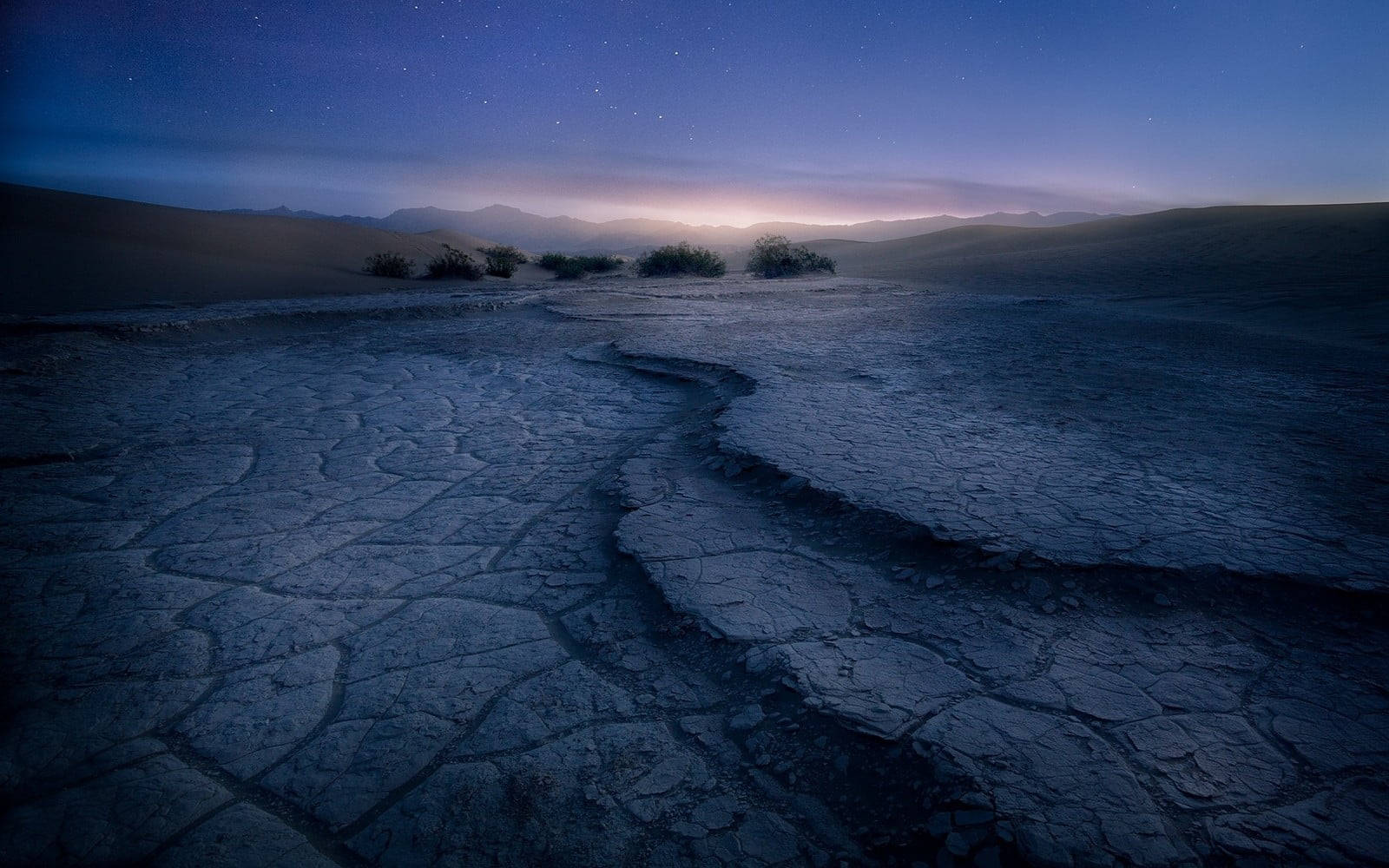 Night Desert Death Valley Background