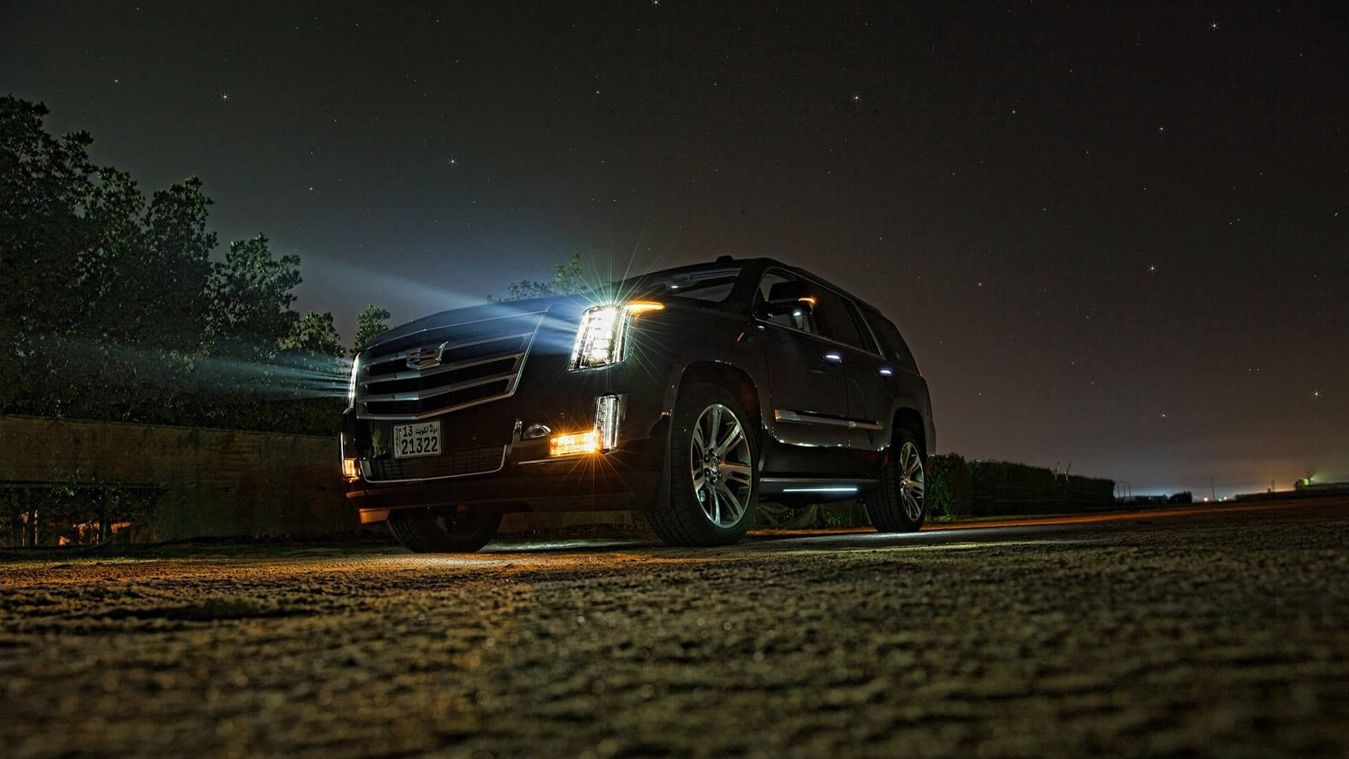 Night Drive Cadillac Escalade Background