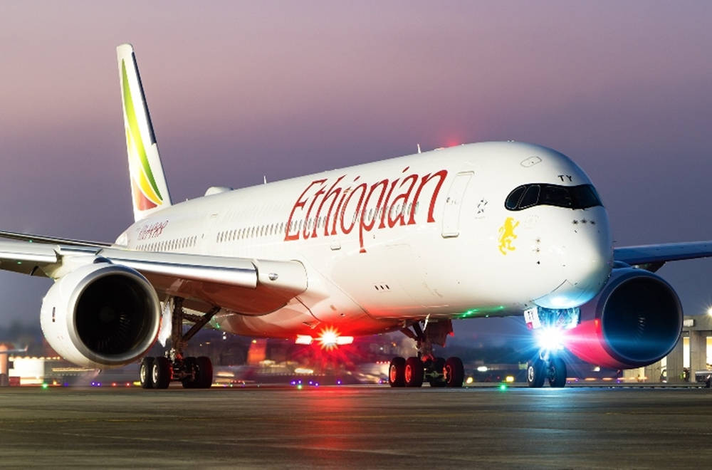 Night Flight Of Ethiopian Airlines