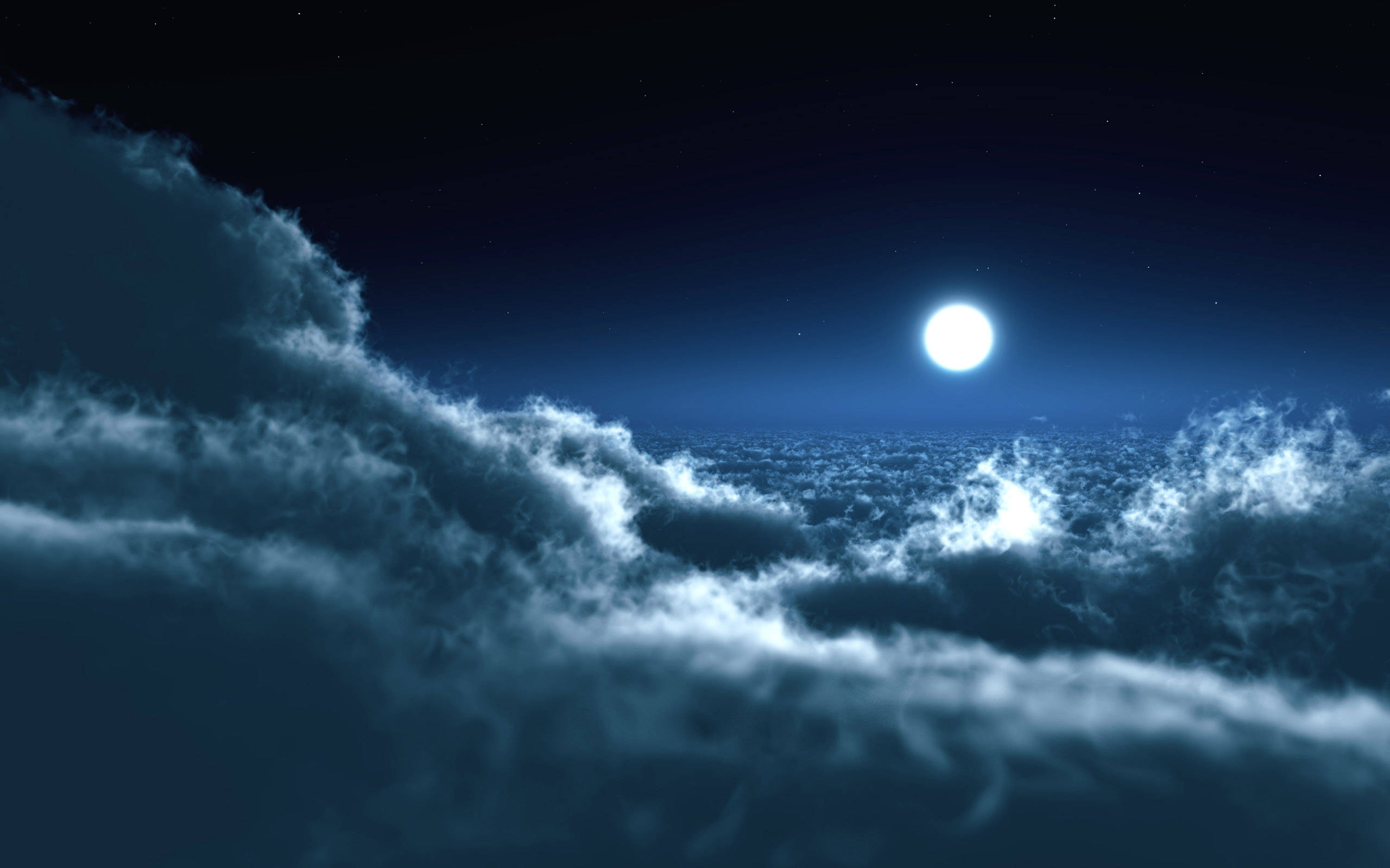 Night High Resolution Clouds Background