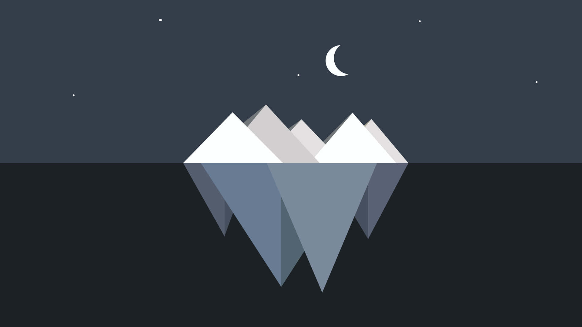 Night Iceberg Minimal Background