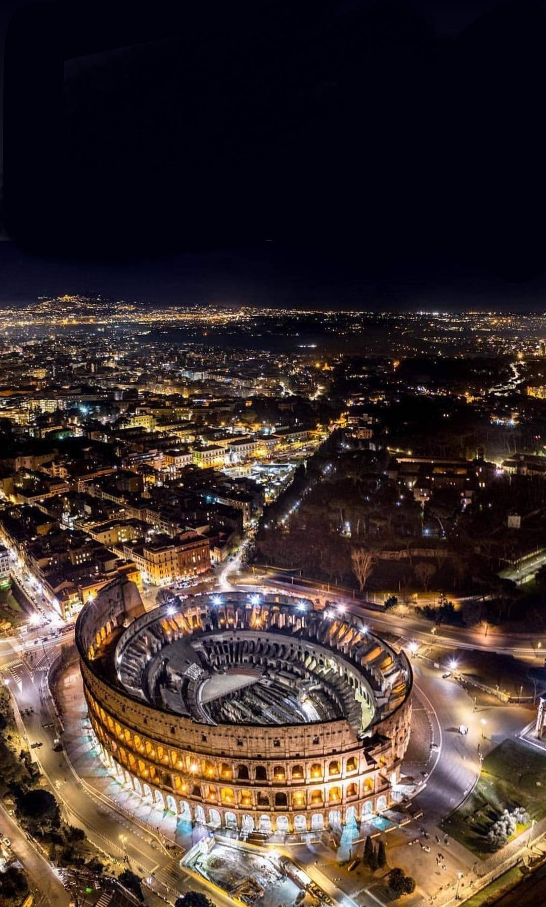 Night In Roma Scenery For Iphone Screens Background