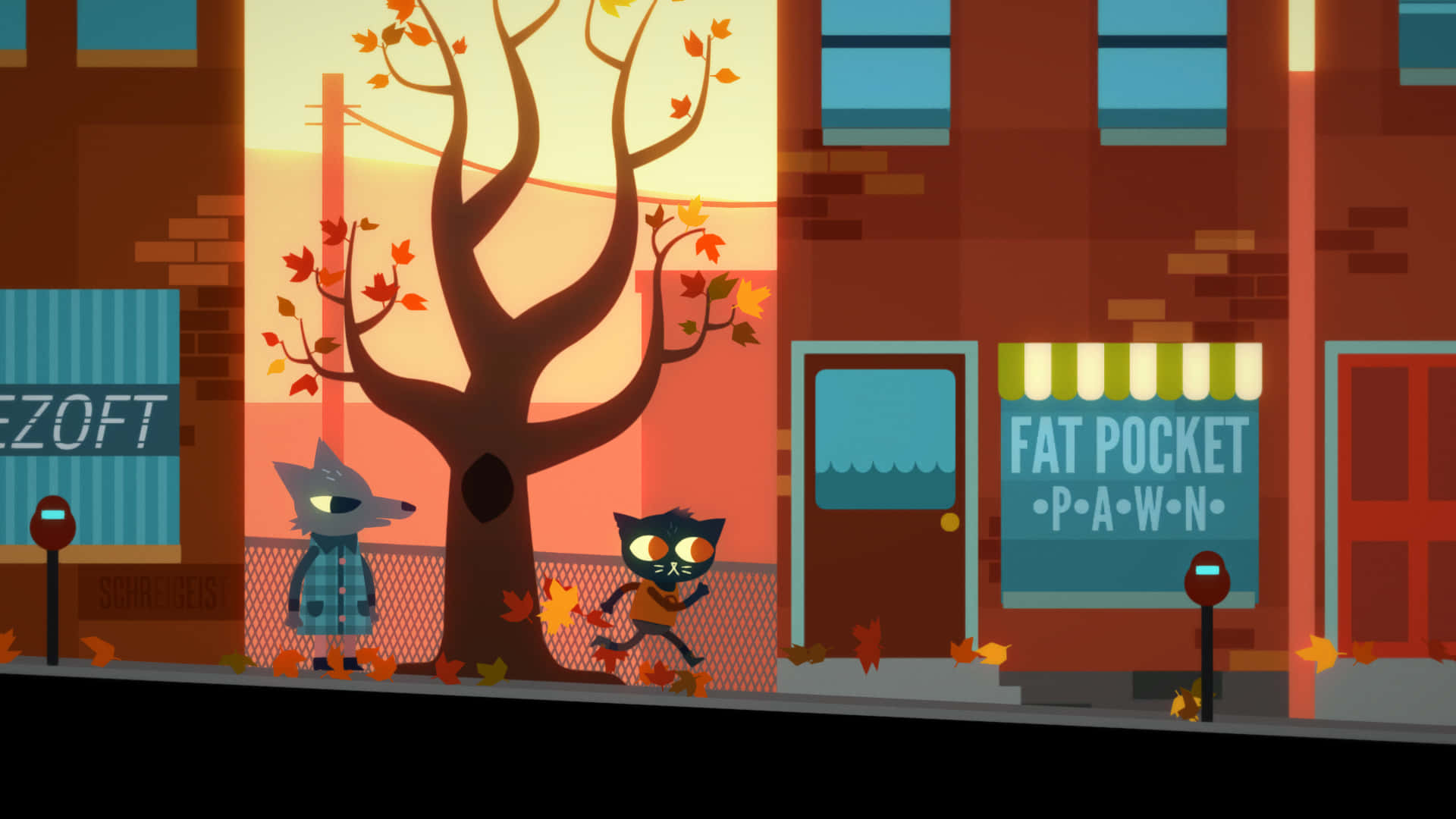 Night In The Woods Cat Background