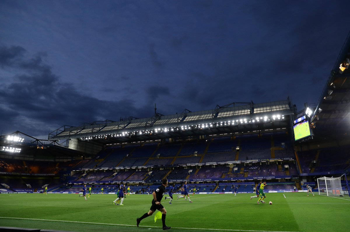 Night Match At Stamford Bridge Background