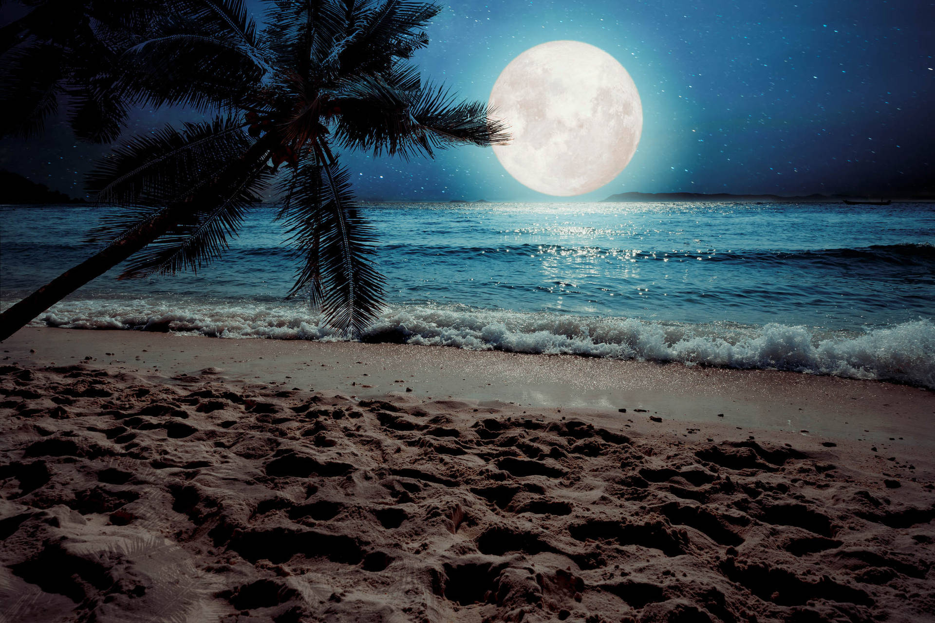 Night On The Beach Picture Background