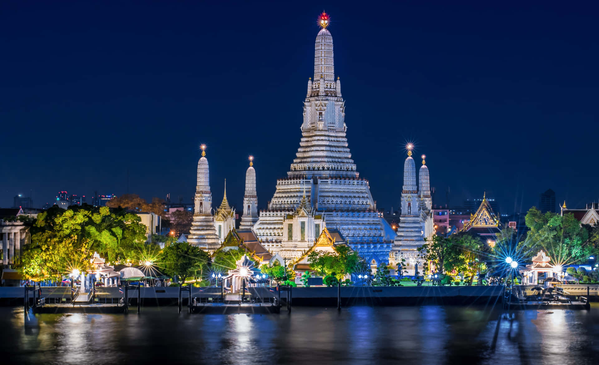 Night Photograph Of Wat Arun