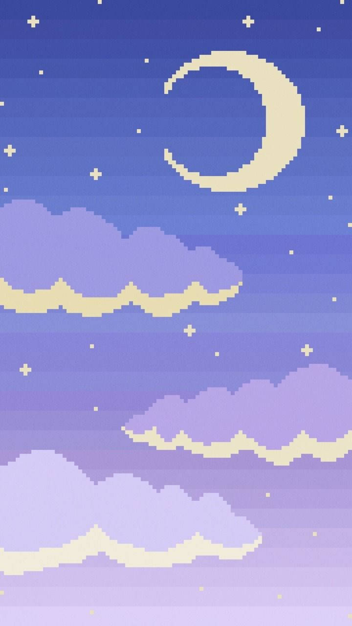 Night Scene Aesthetic Pixel Art Hd Background