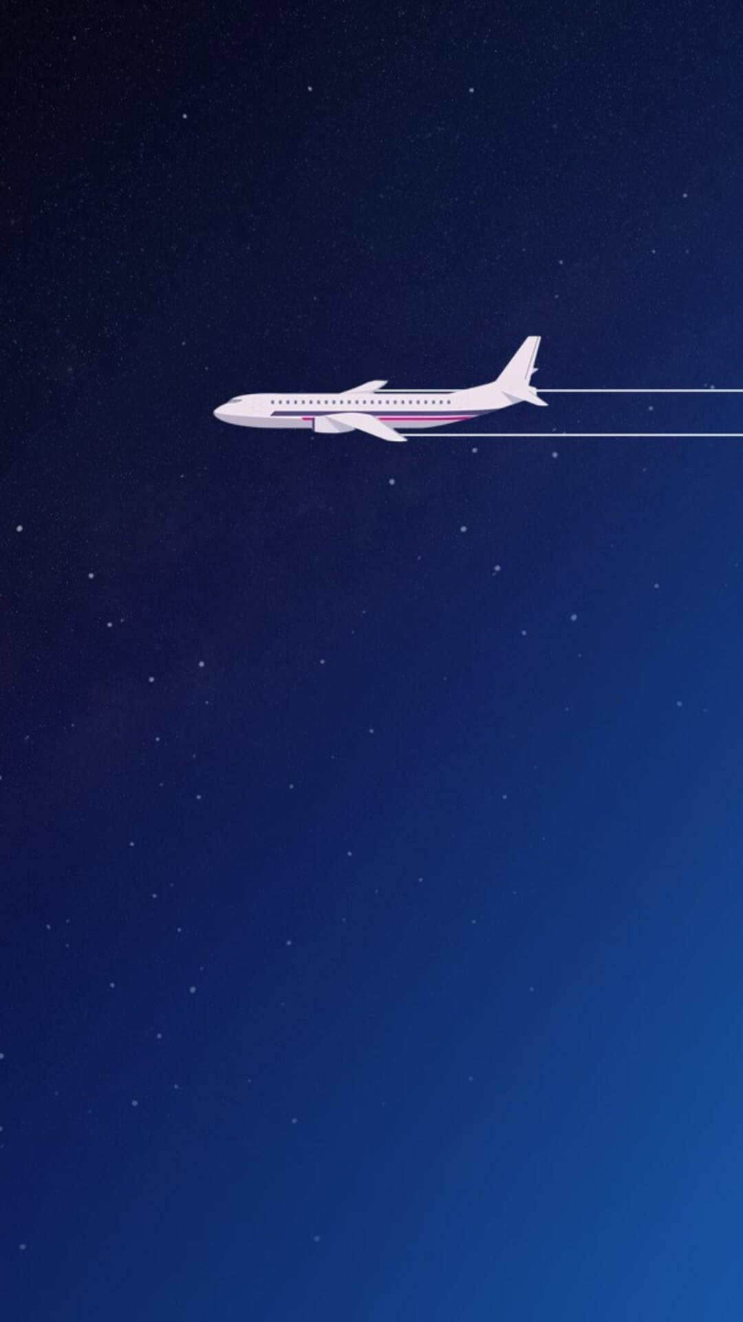 Night Sky Airplane Iphone Background
