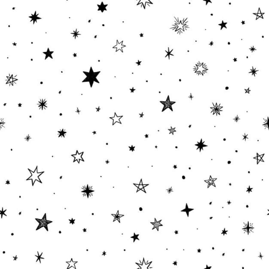 Night Sky With A Brilliant Black And White Star Background