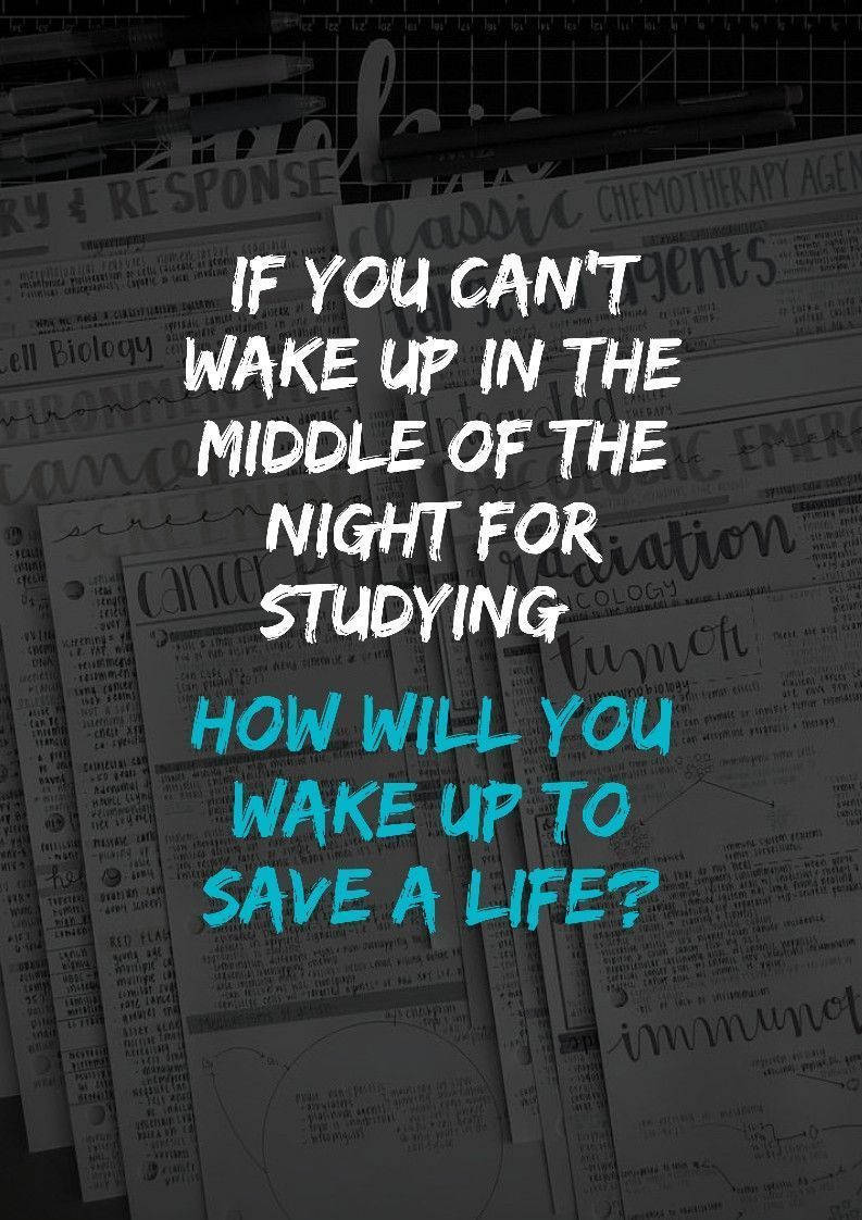 Night Study Medical Motivation Poster Background