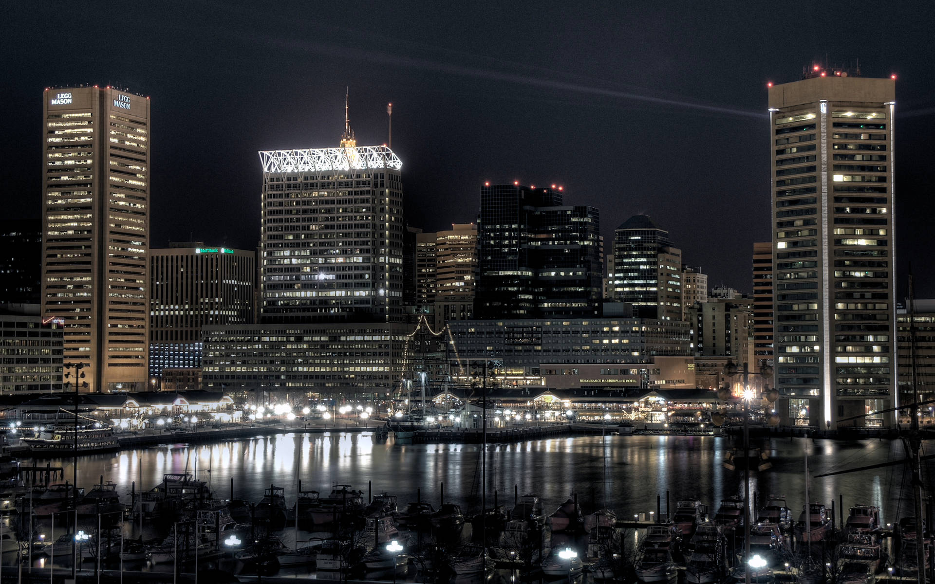 Night Time In Baltimore Background