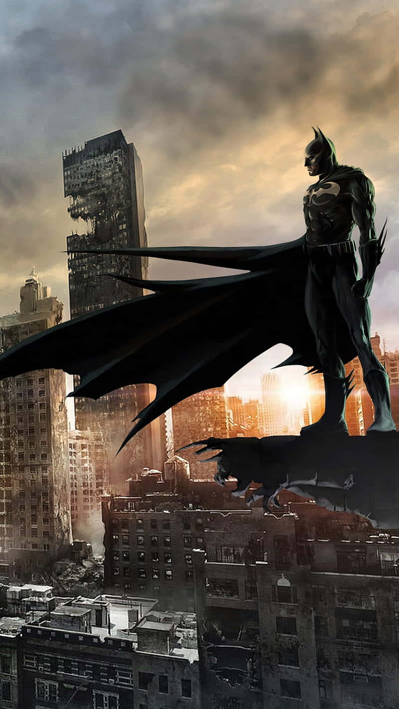 Night Time In Batman City Background