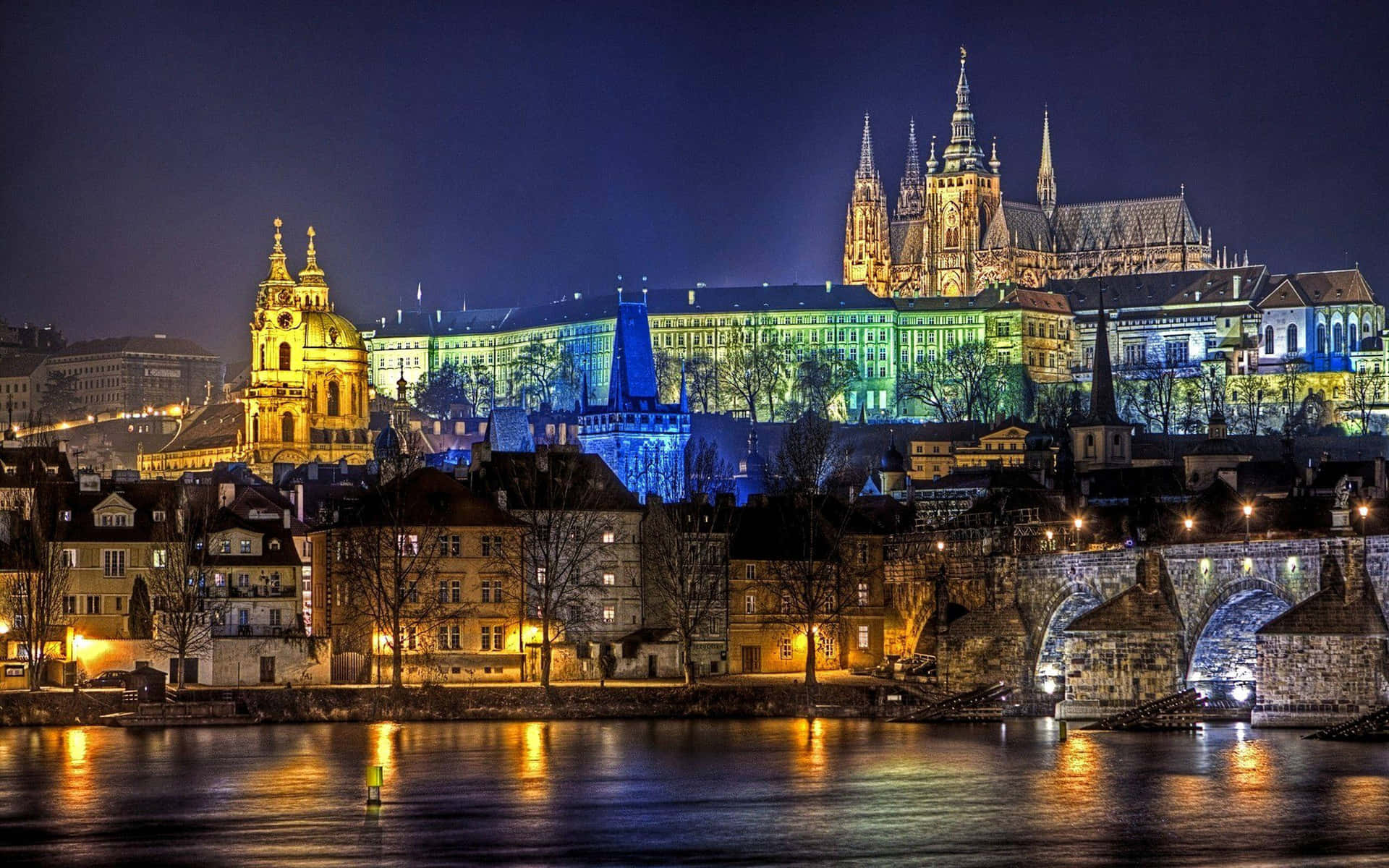 Night View At Prague Castle