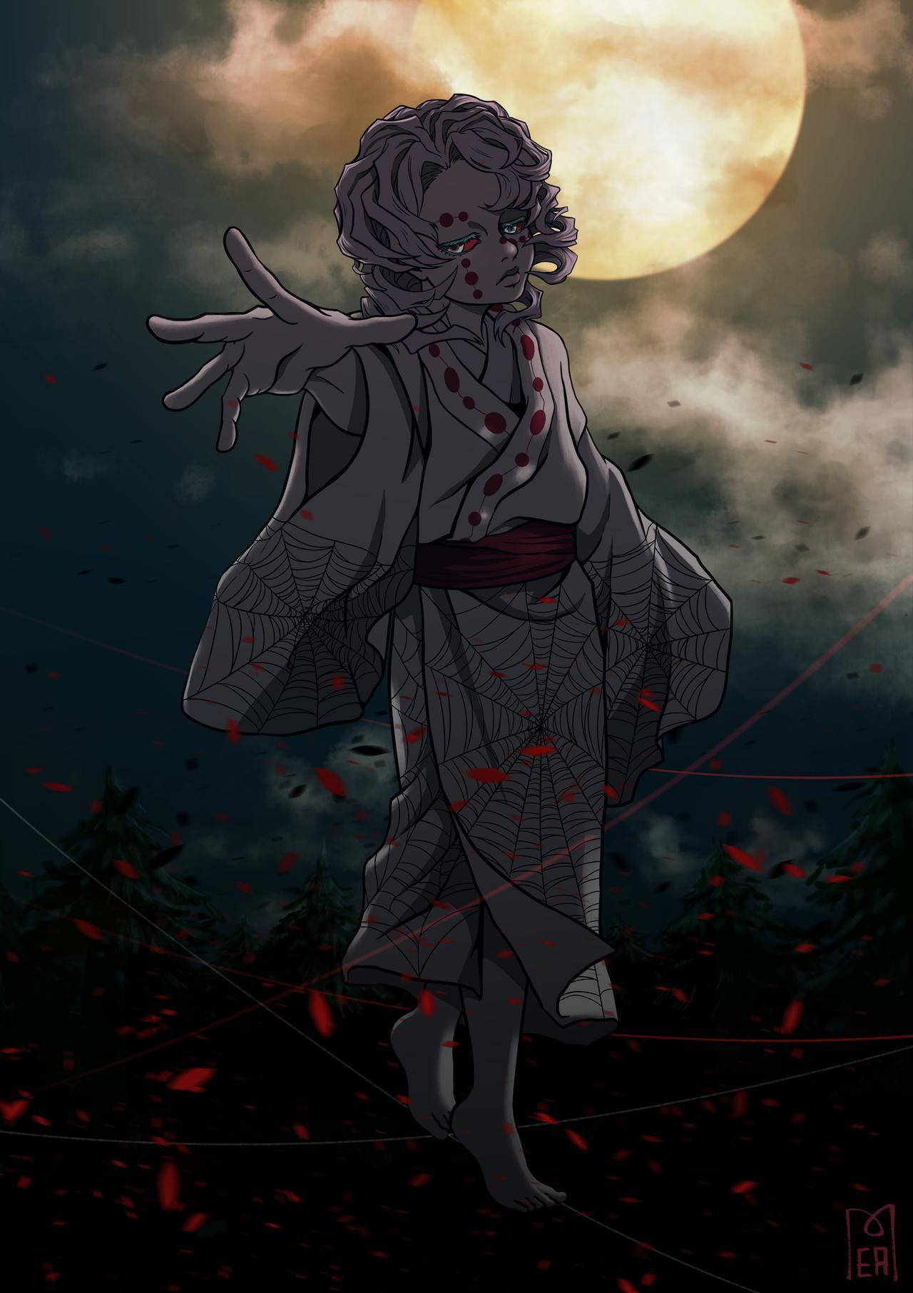 Night With Rui Demon Slayer Background