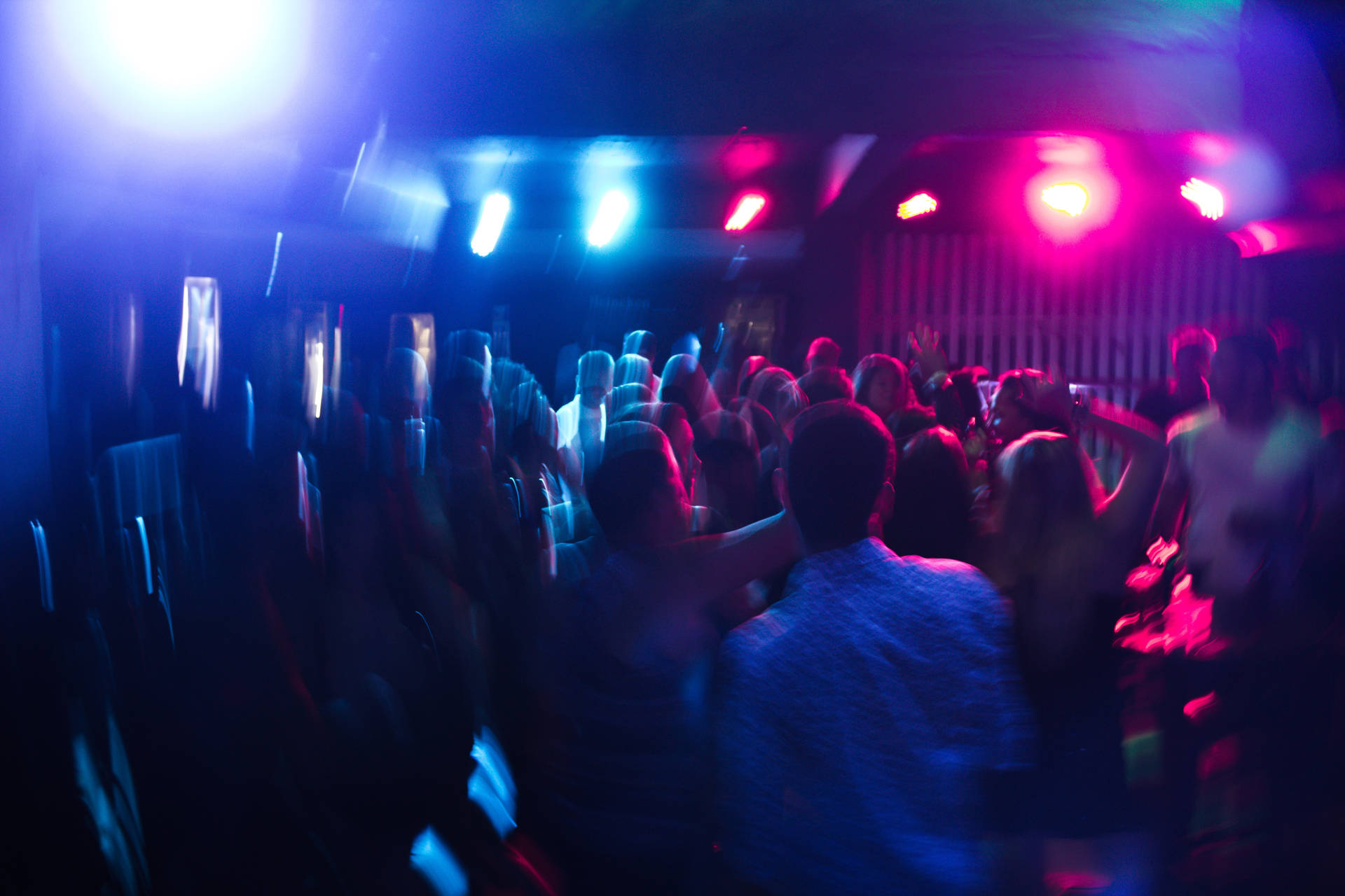 Nightclub Scene At Full Swing Background