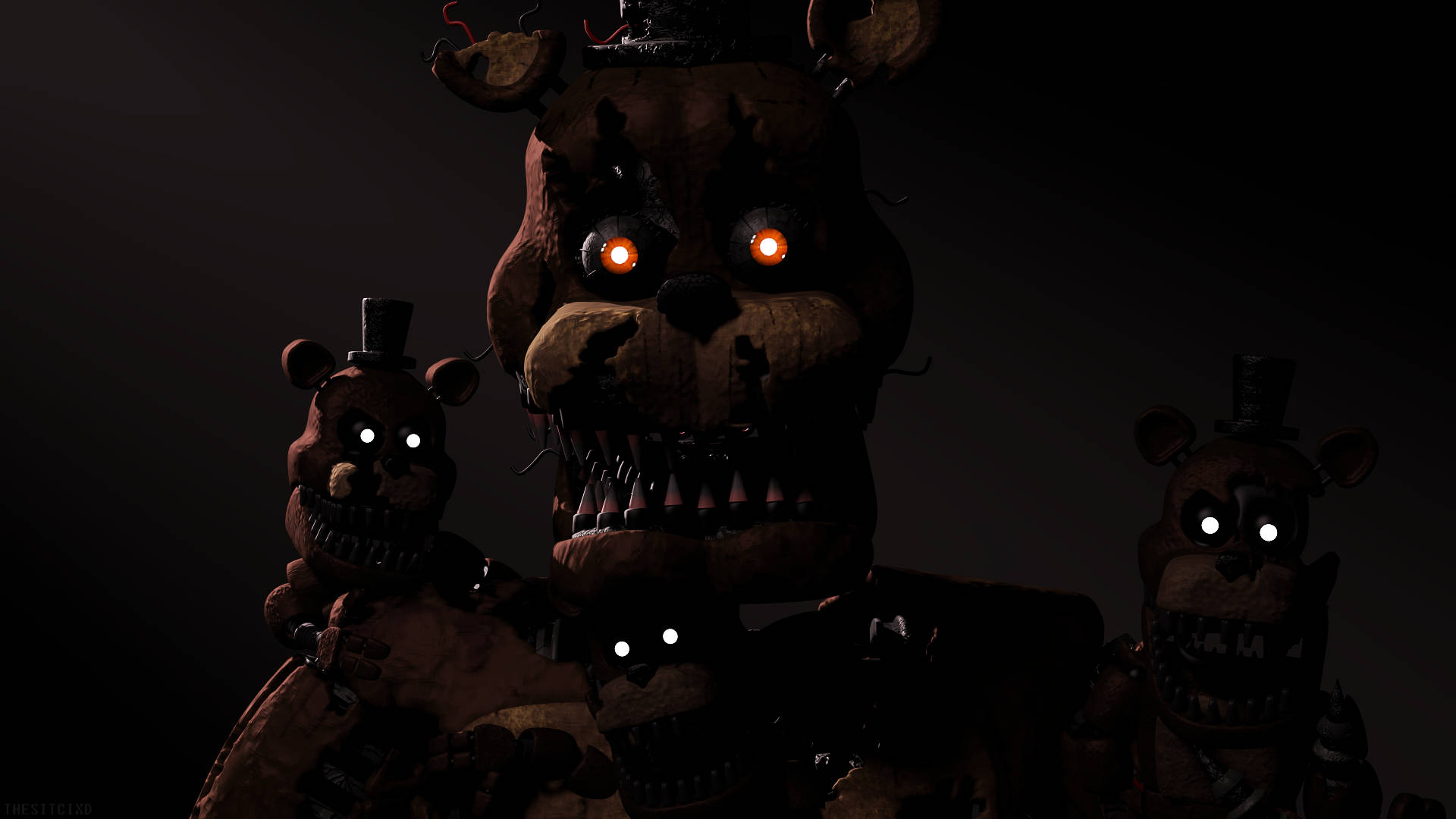 Nightmare Freddy & Freddles Background