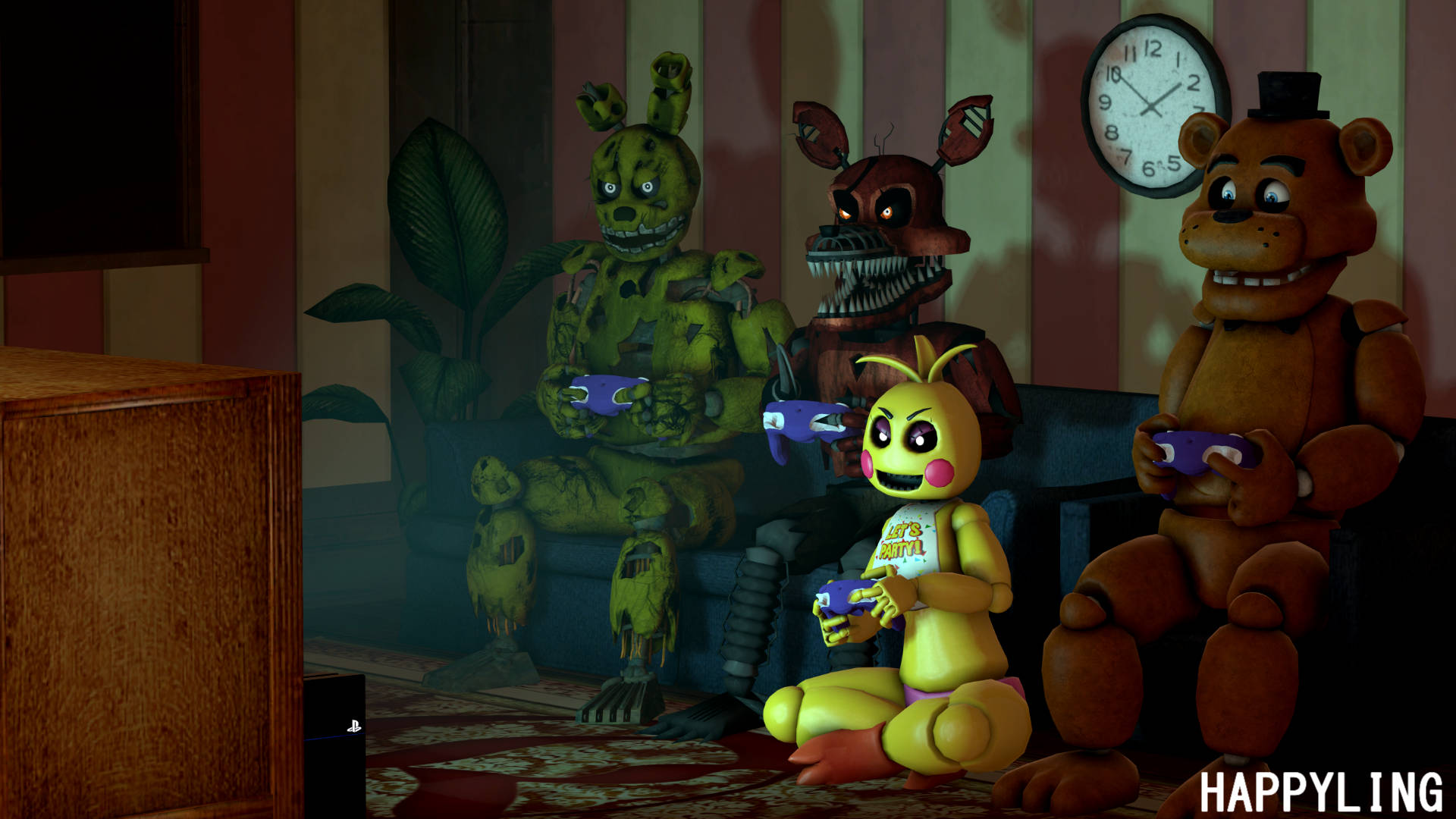 Nightmare Freddy Night Play Background