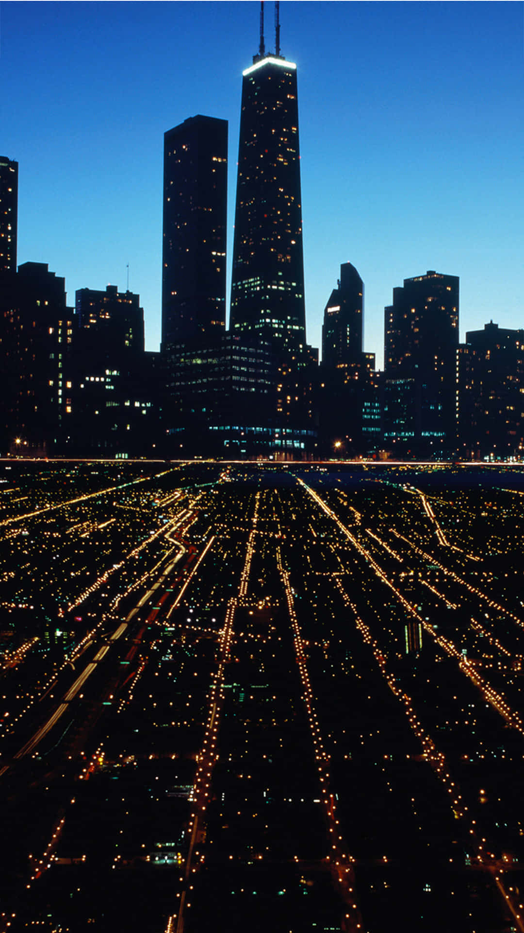 Nightscape Of The Magnificent Windy City Background