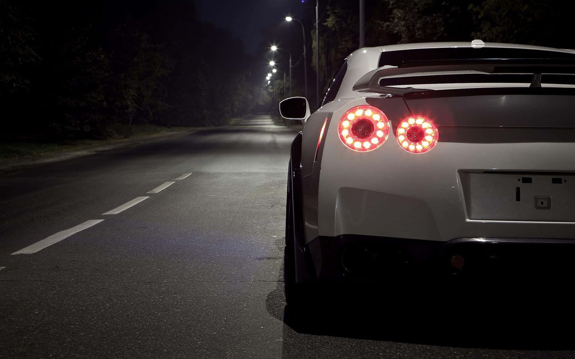 Nighttime Driving Gt-r Desktop Background