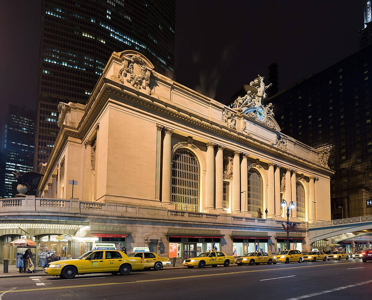 Nighttime Grand Central Station Background