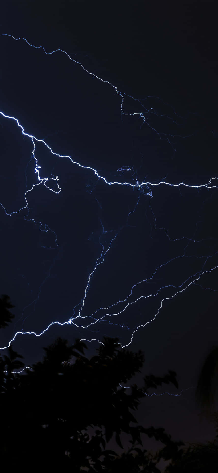 Nighttime Lightning Strike Background