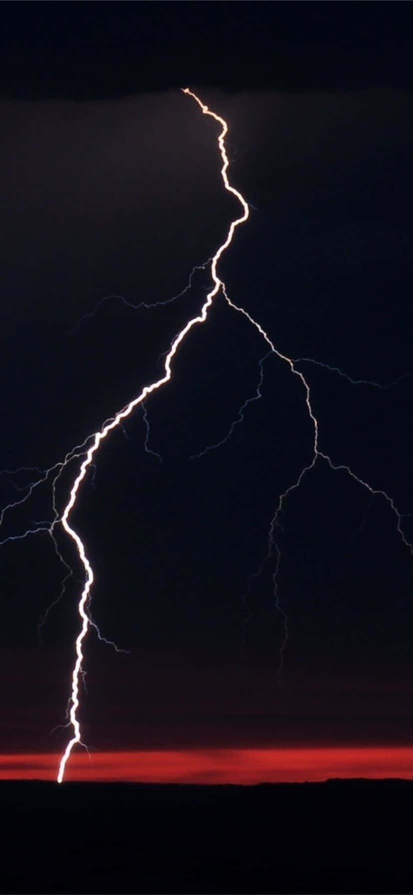 Nighttime Lightning Strike Background