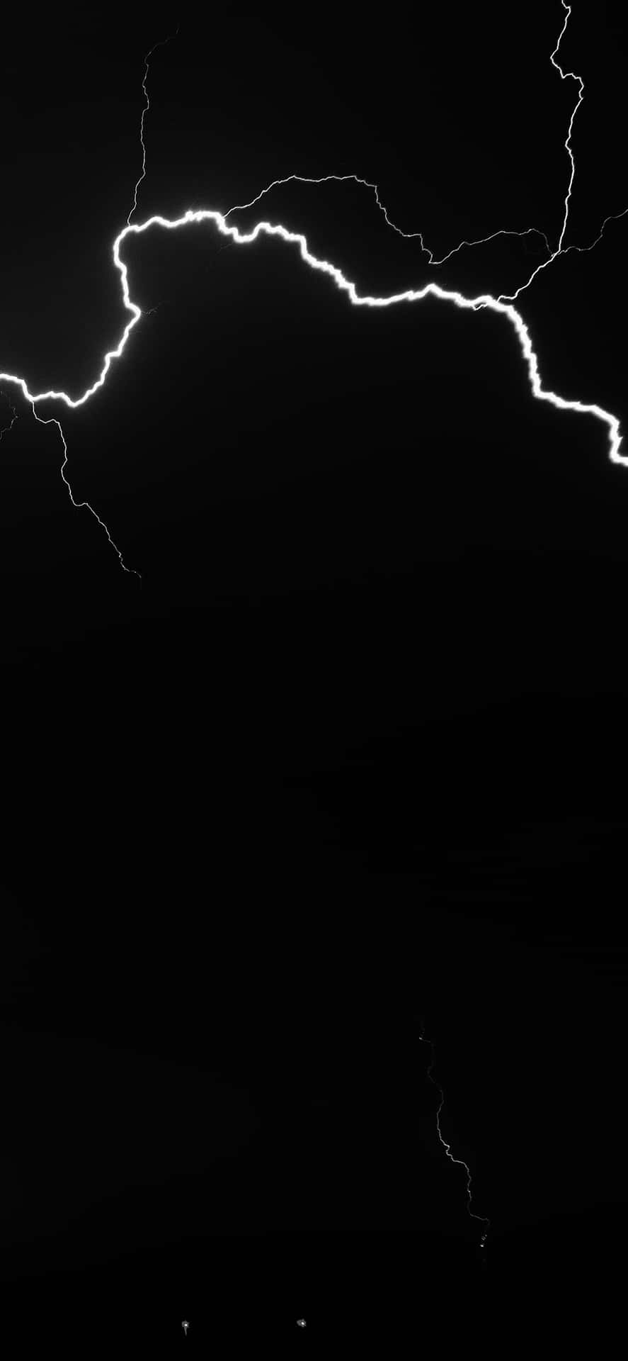 Nighttime Lightning Strike Vertical Background