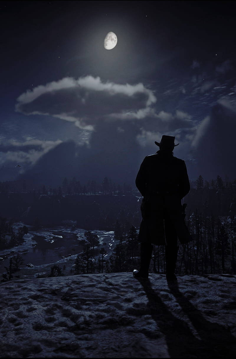 Nighttime Red Dead Redemption Ii Phone Background