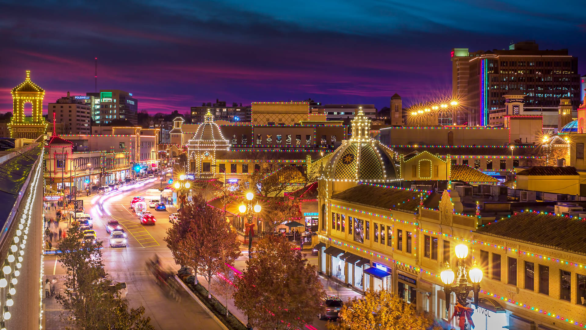 Nighttime View In Missouri Background