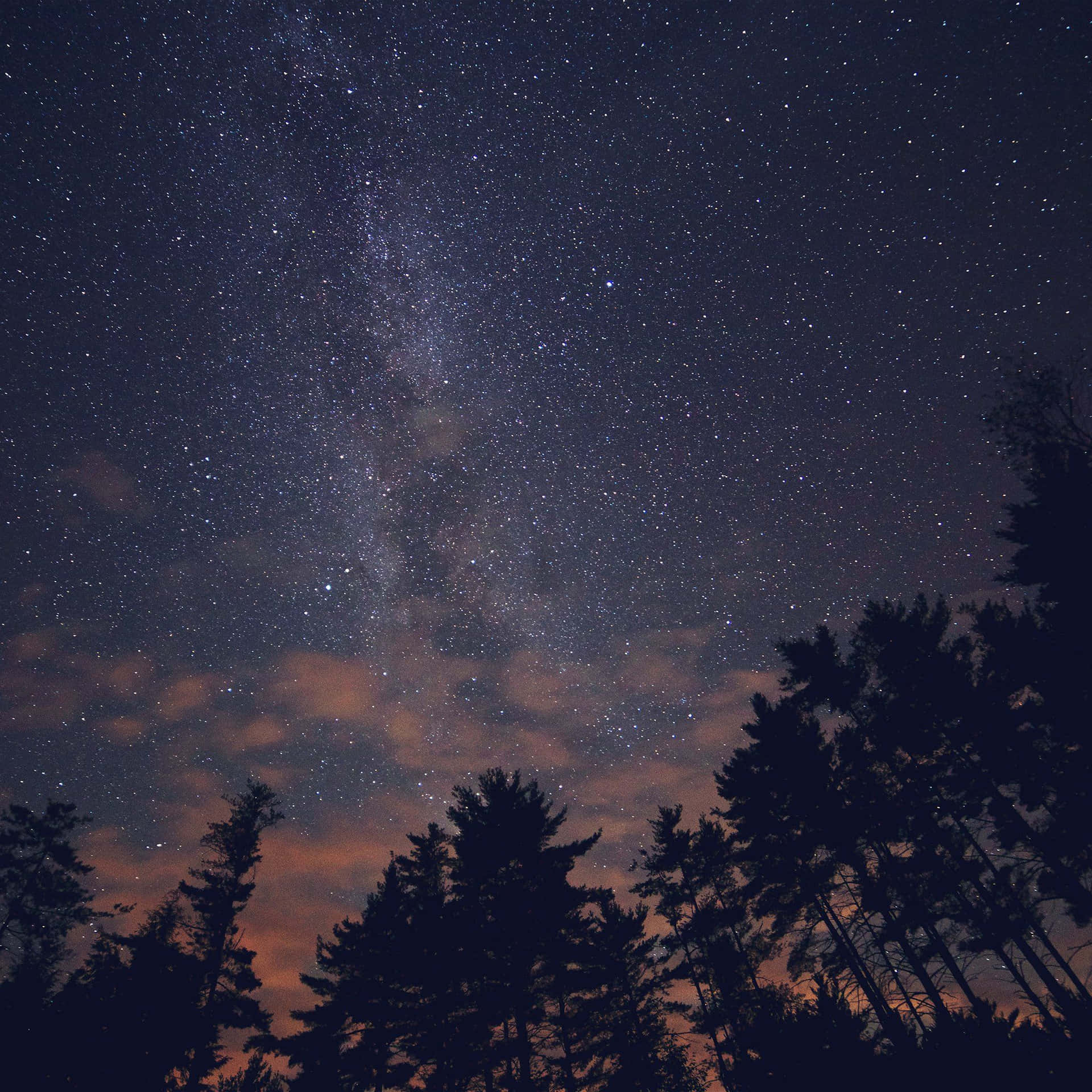 Nighttime View Of A Star Covered Sky Background