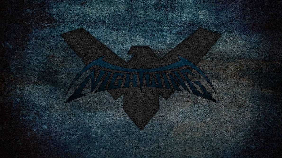 Nightwing Logo In Textured Background Background