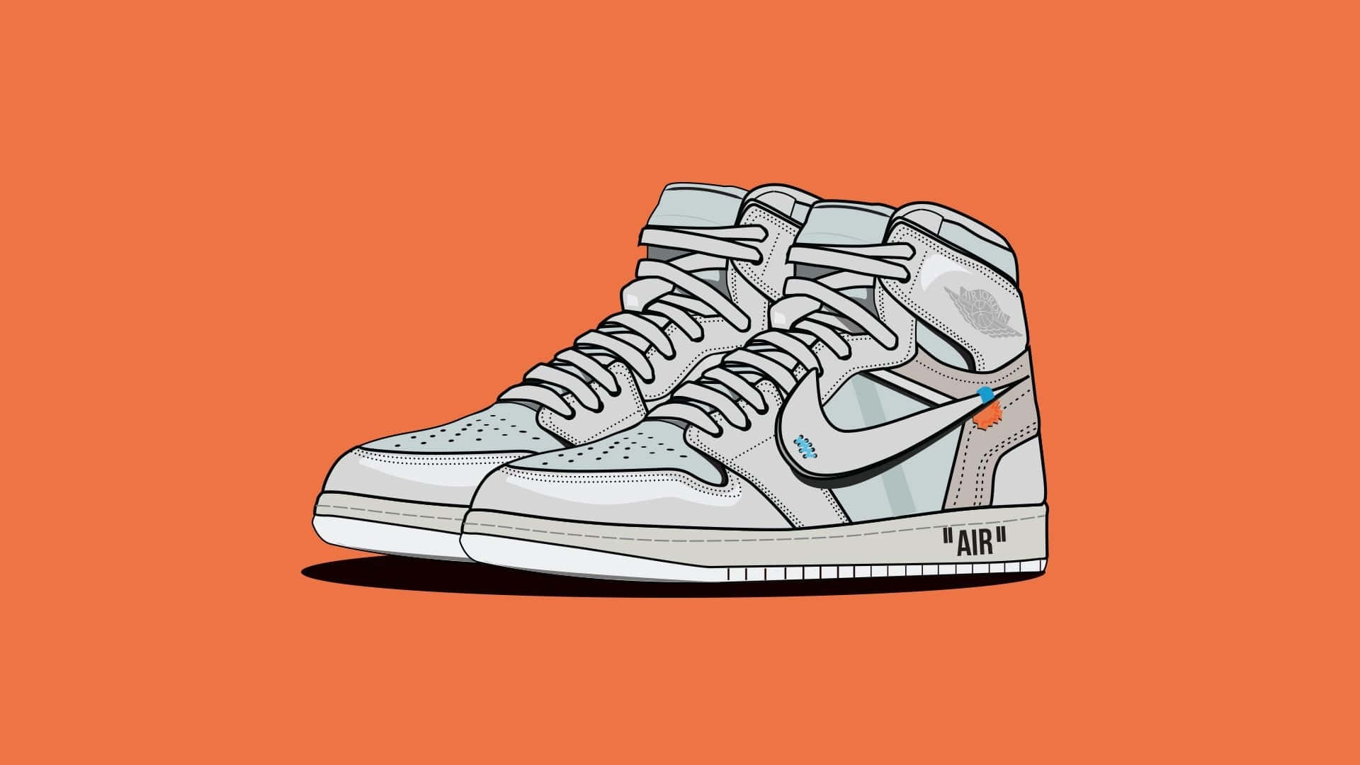 Nike Air Force 1 High - Off White Background
