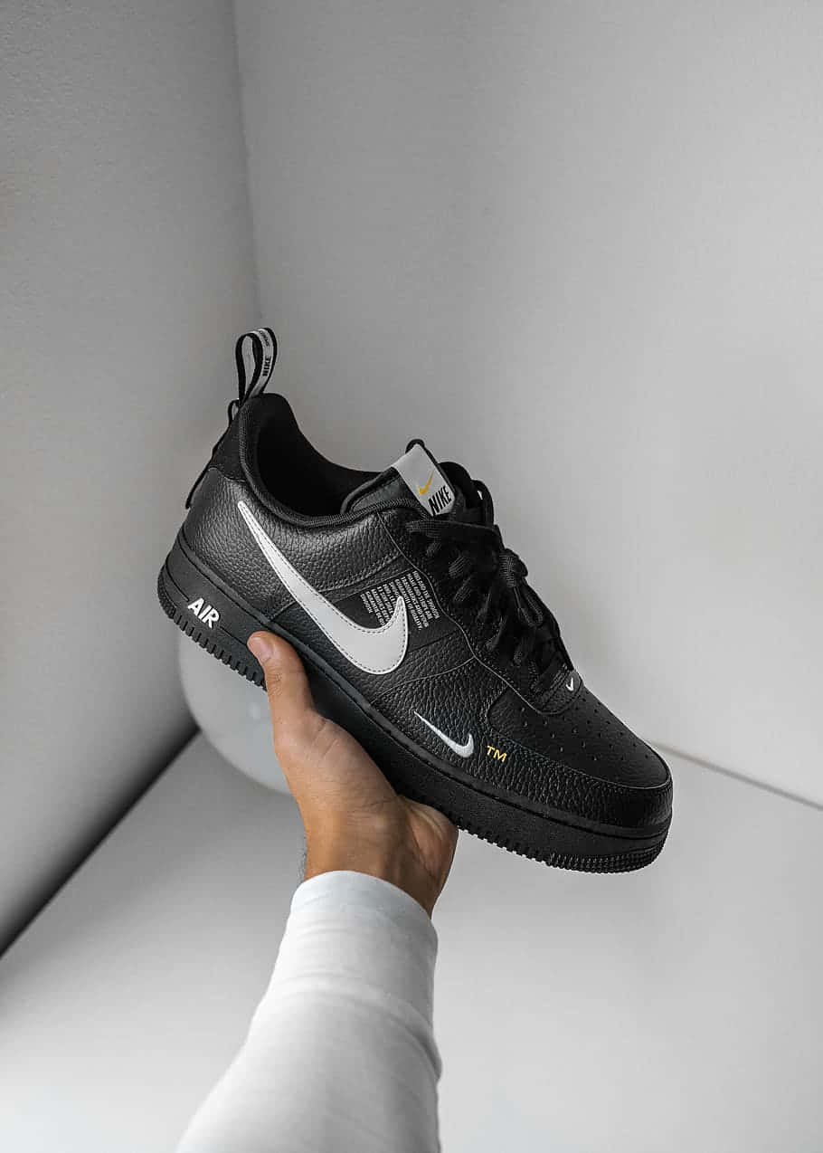 Nike Air Force 1 Low 'black/white' Background