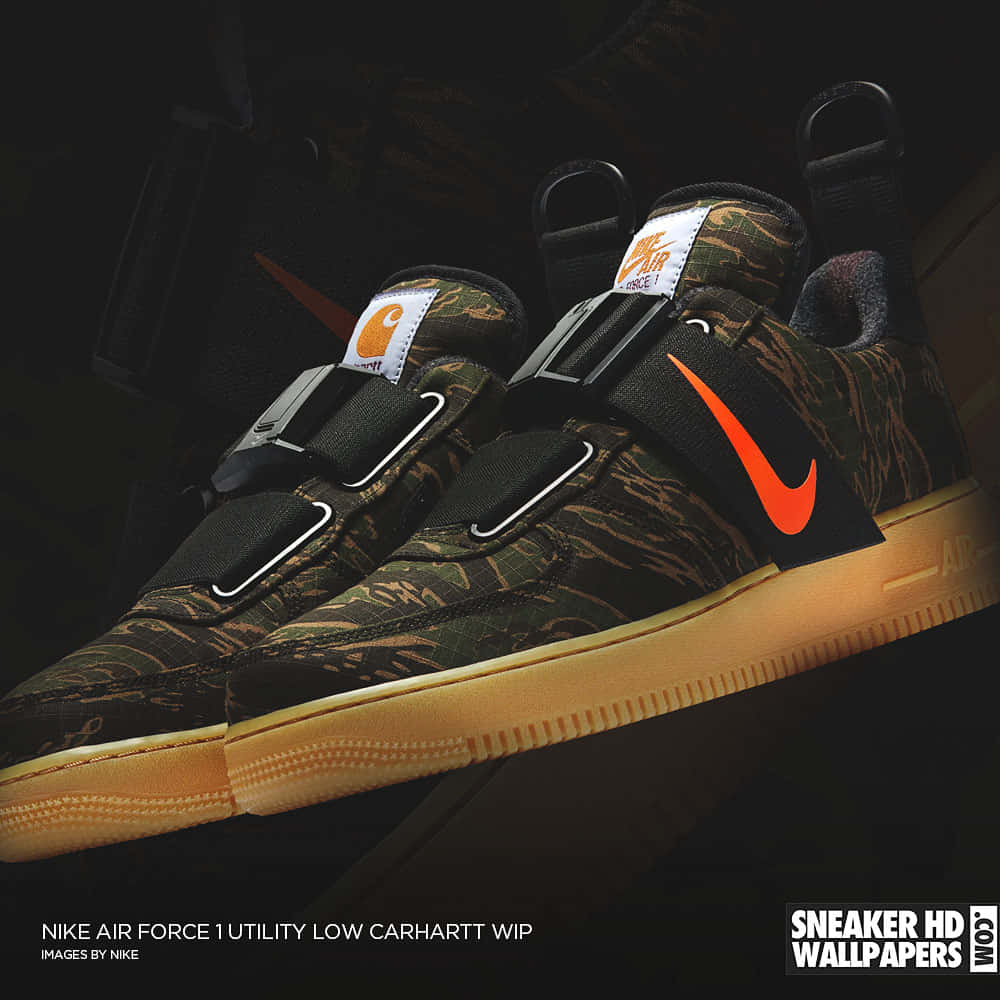 Nike Air Force 1 Low Camo Background