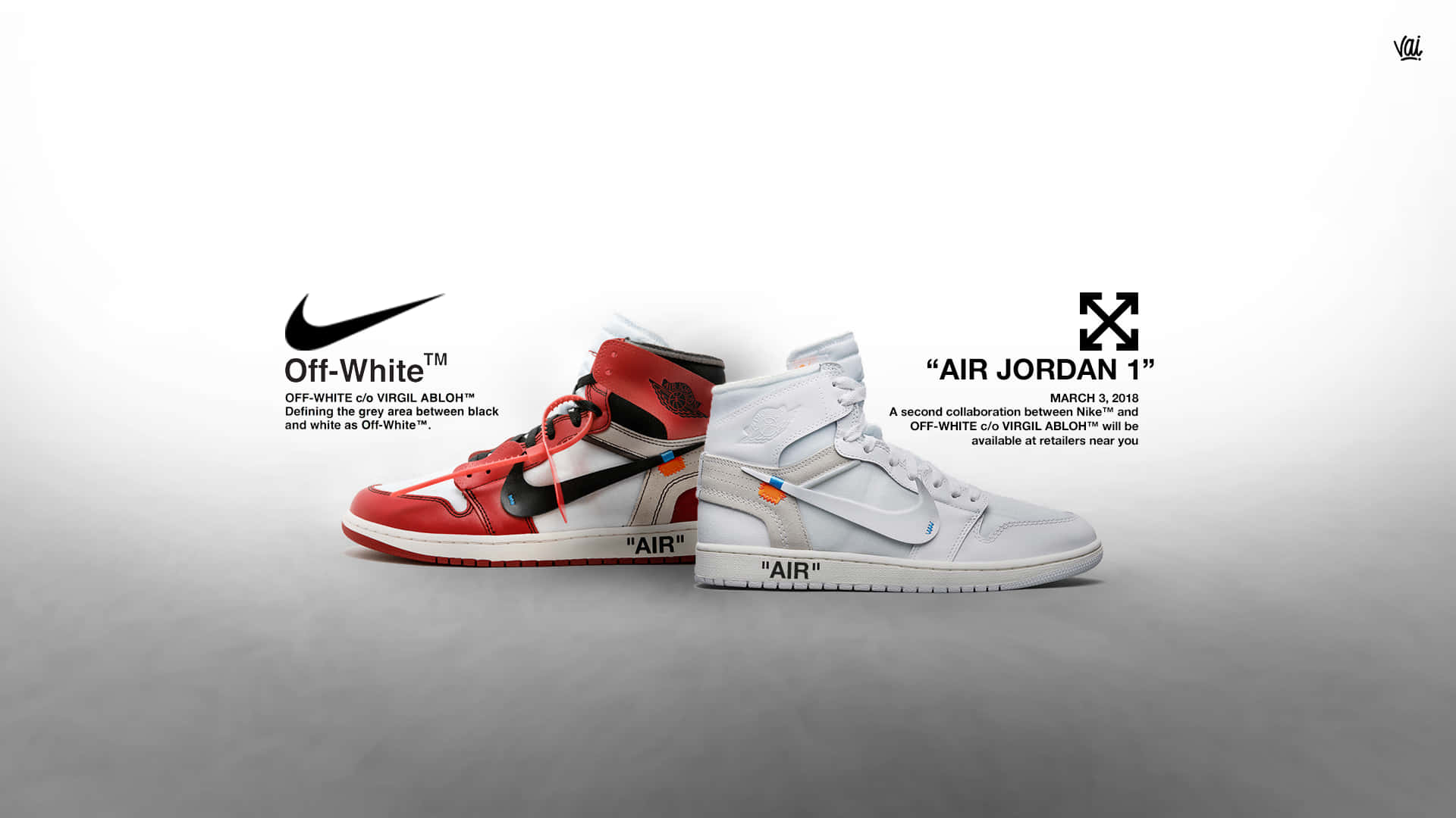 Nike Air Force 1 X Off White - Off White Background