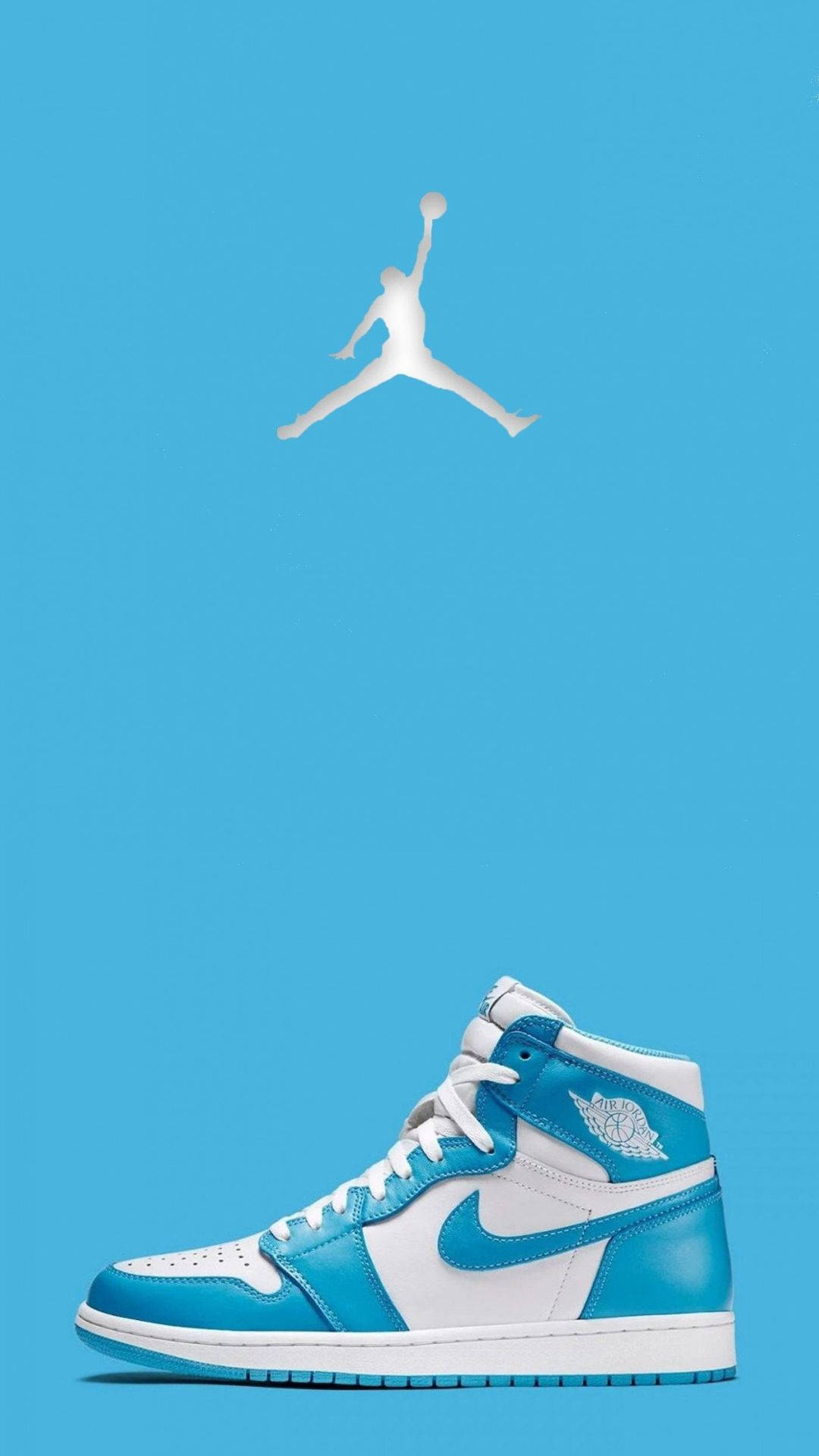 Nike Air Jordan 1 Blue Unc Background