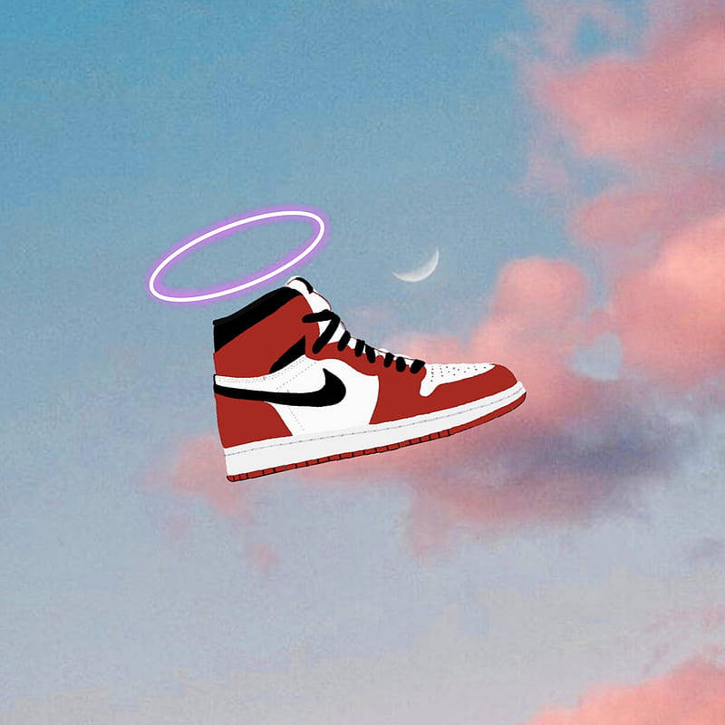 Nike Air Jordan 1 Chicago Pink Halo Background