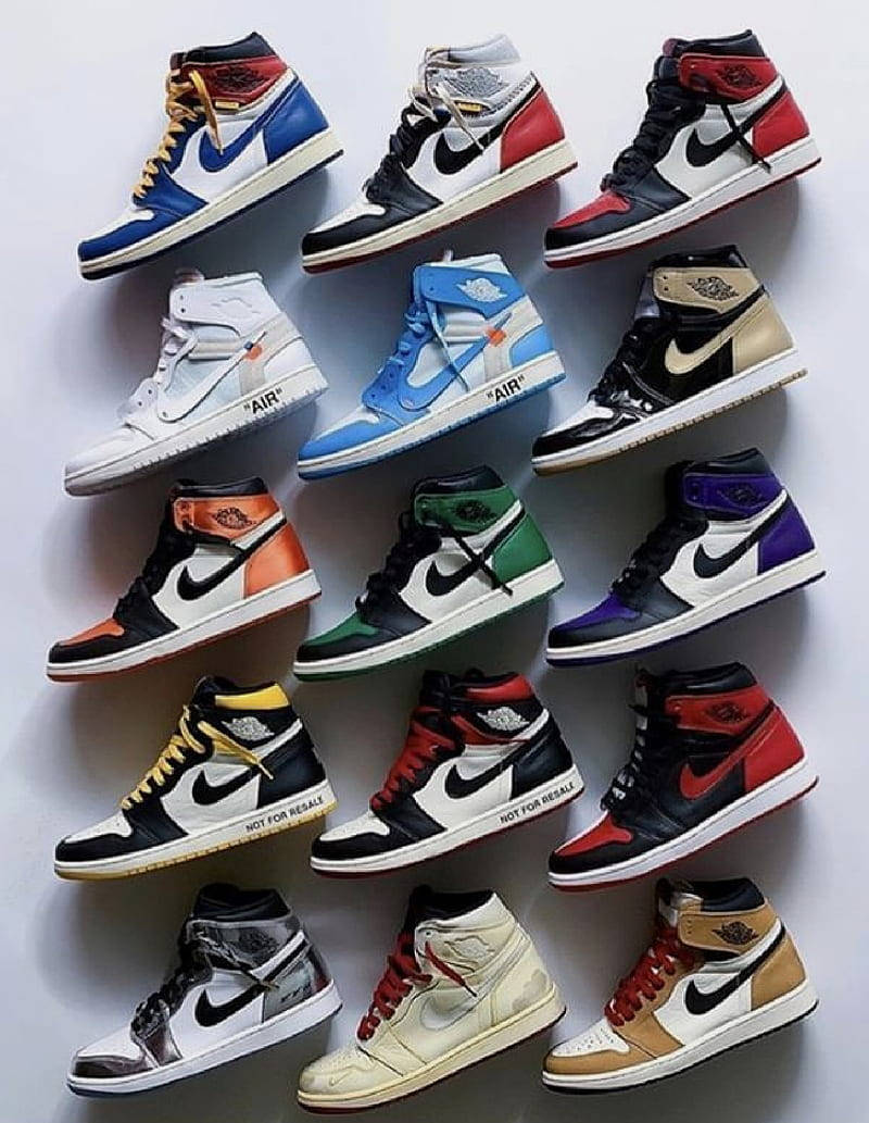 Nike Air Jordan 1 Collection Display Background