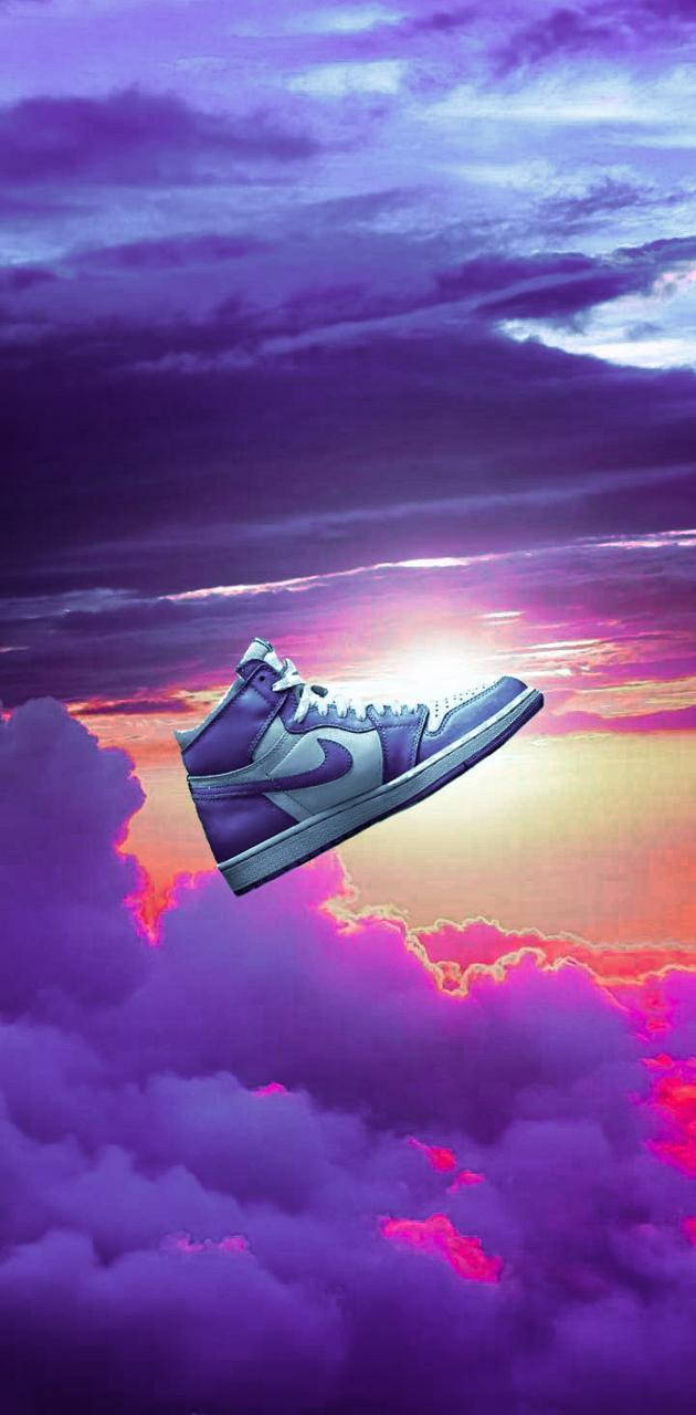 Nike Air Jordan 1 Retro High Purple Background